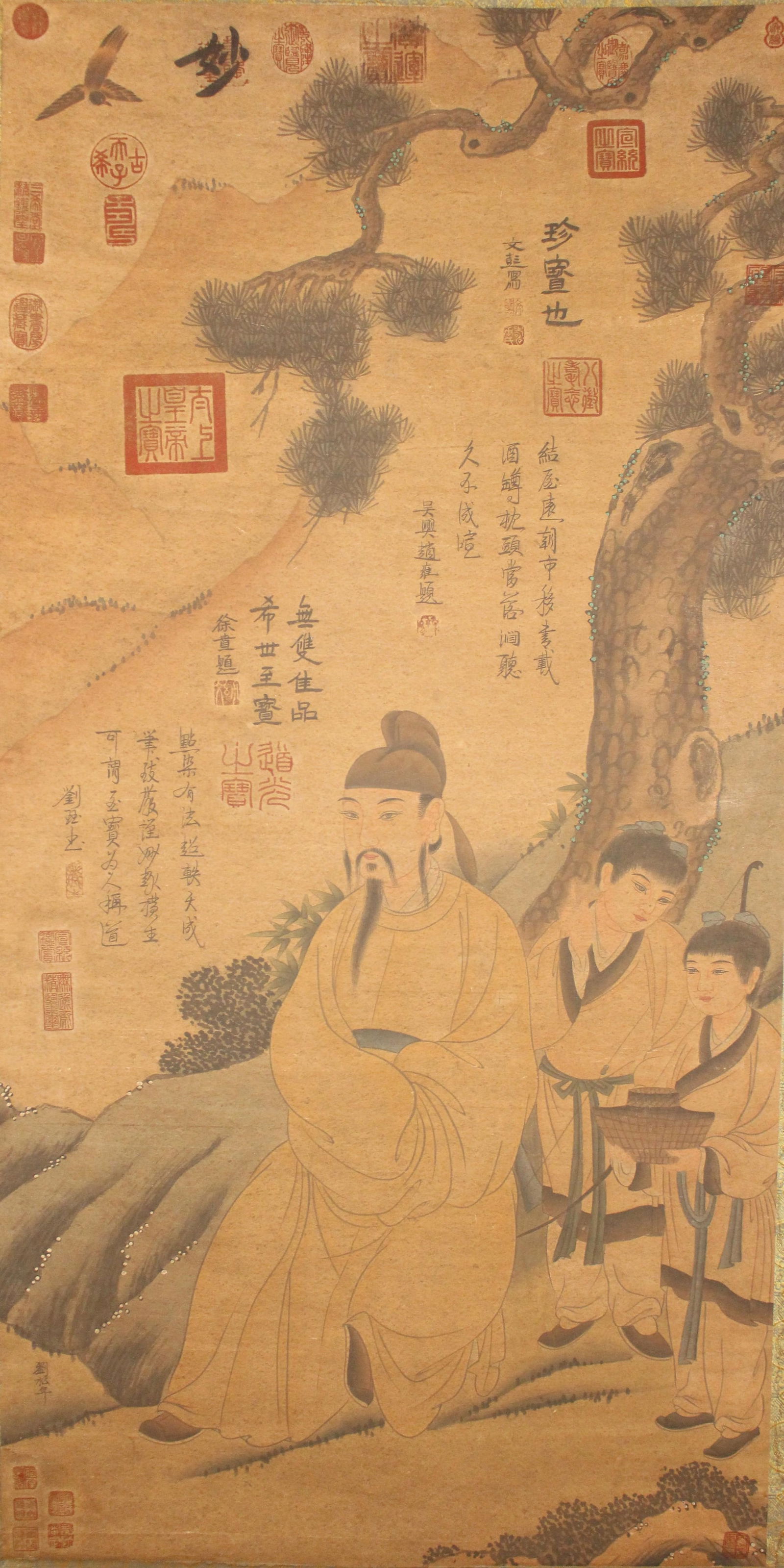 A Chinese Story-telling Poetry-framing Fortune Scroll (1 of 7)