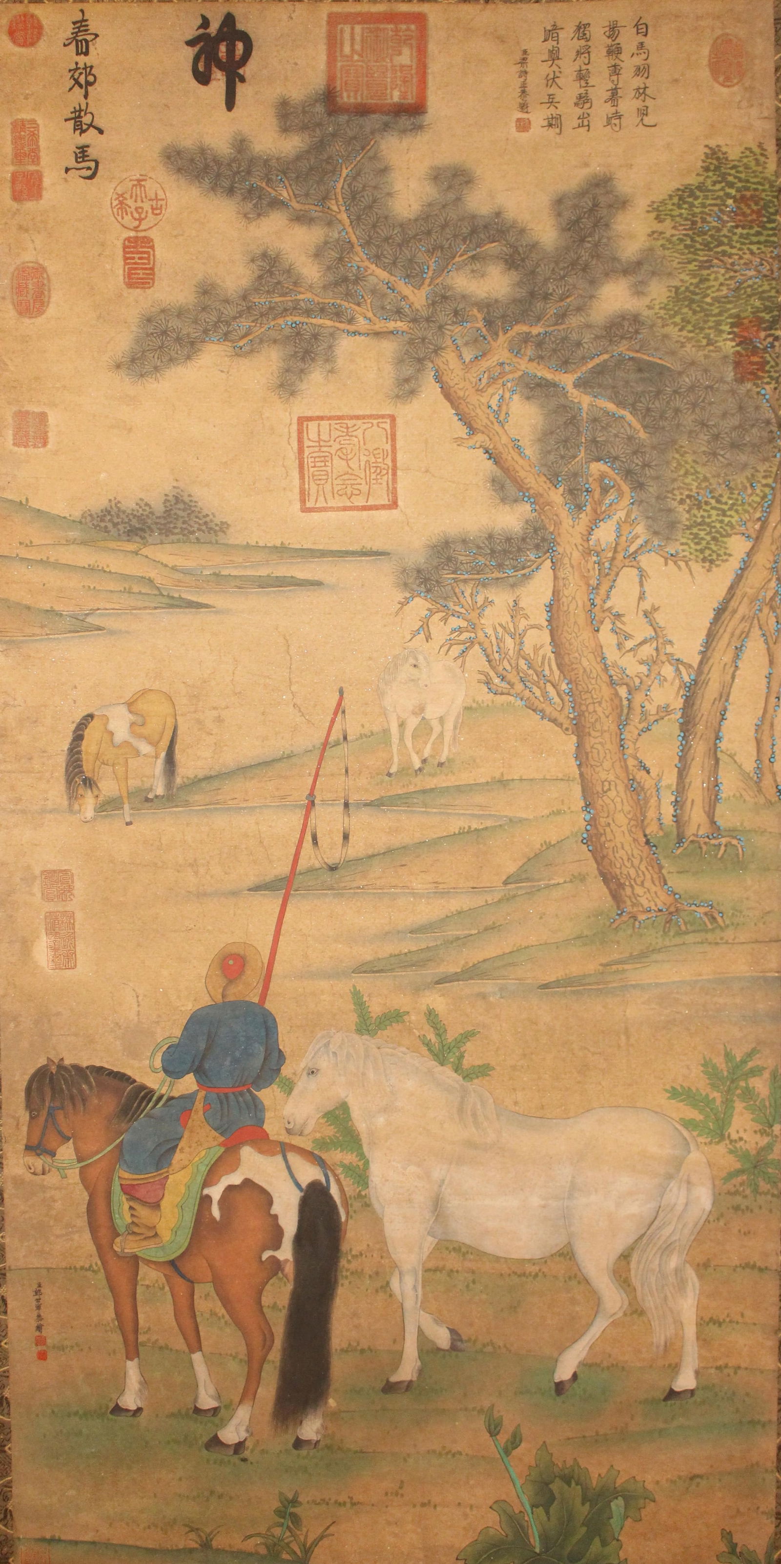 A Chinese Story-telling Poetry-framing Fortune Scroll (1 of 7)