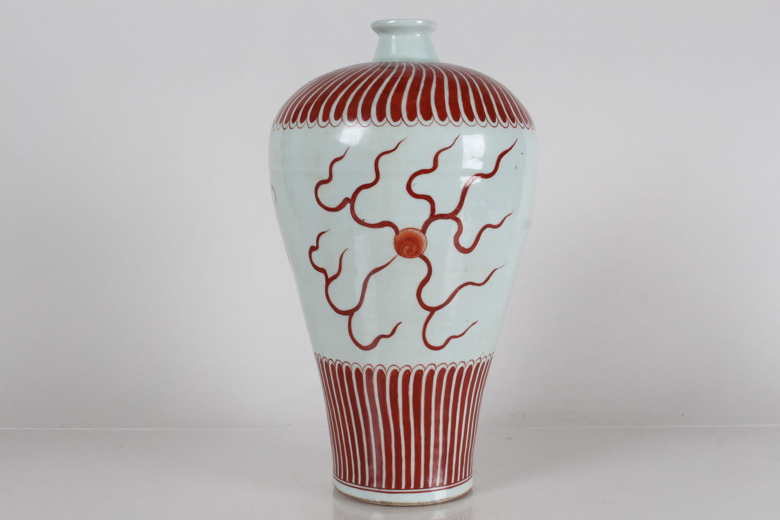 A Chinese Red-coding Dragon-decorating Porcelain Fortune Vase - 2