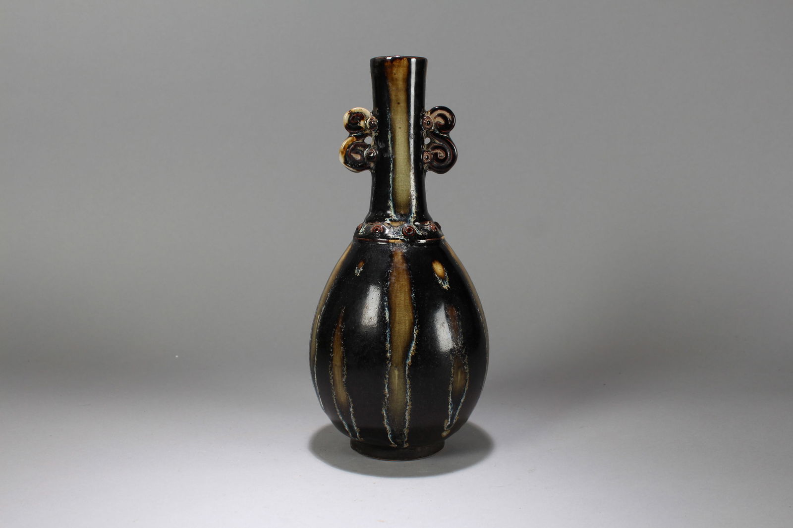 A Chinese Duo-handling Color-changed Porcelain Fortune Vase (1 of 7)