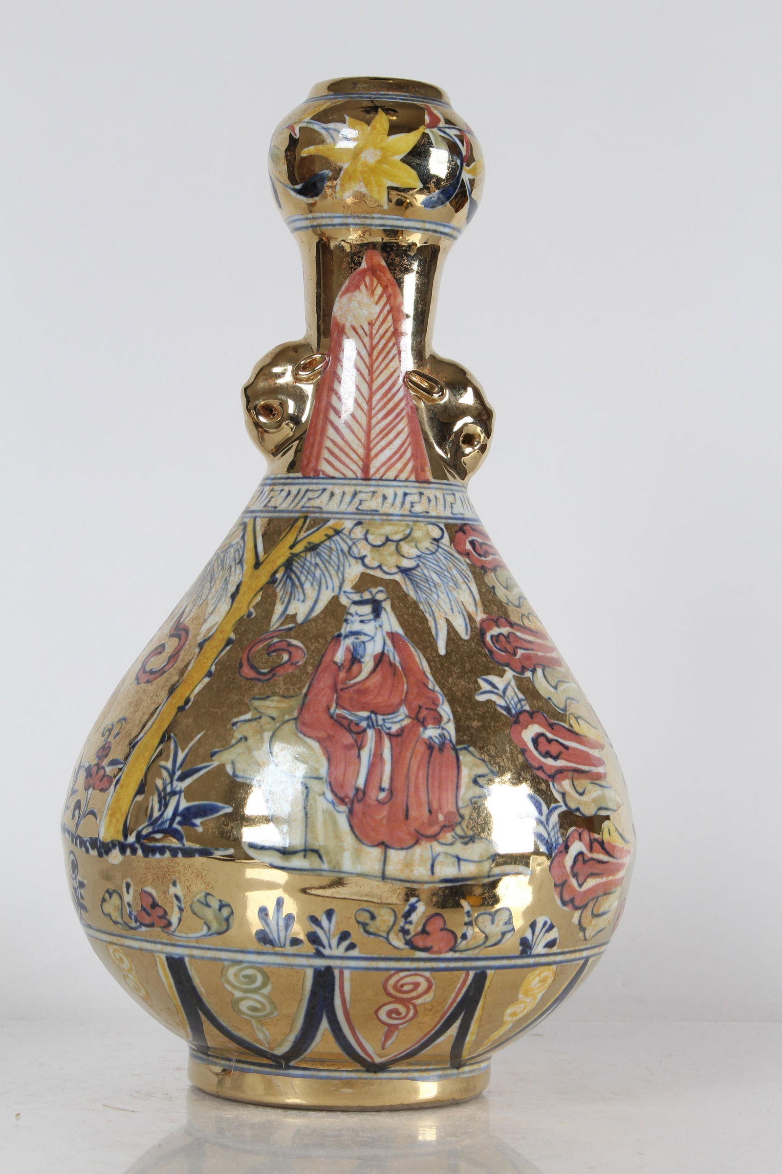 A Chinese Duo-handled Massive Story-telling Fortune Porcelain Vase (1 of 5)