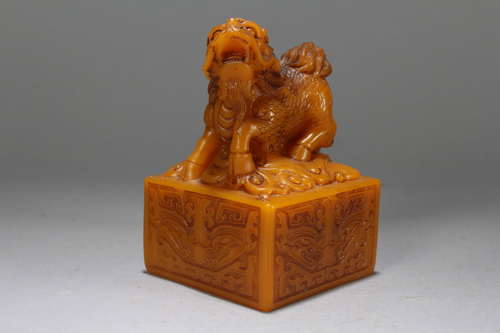 A Chinese Myth-beast Fortune Vivildy-detailed Soapstone Seal (1 of 11)