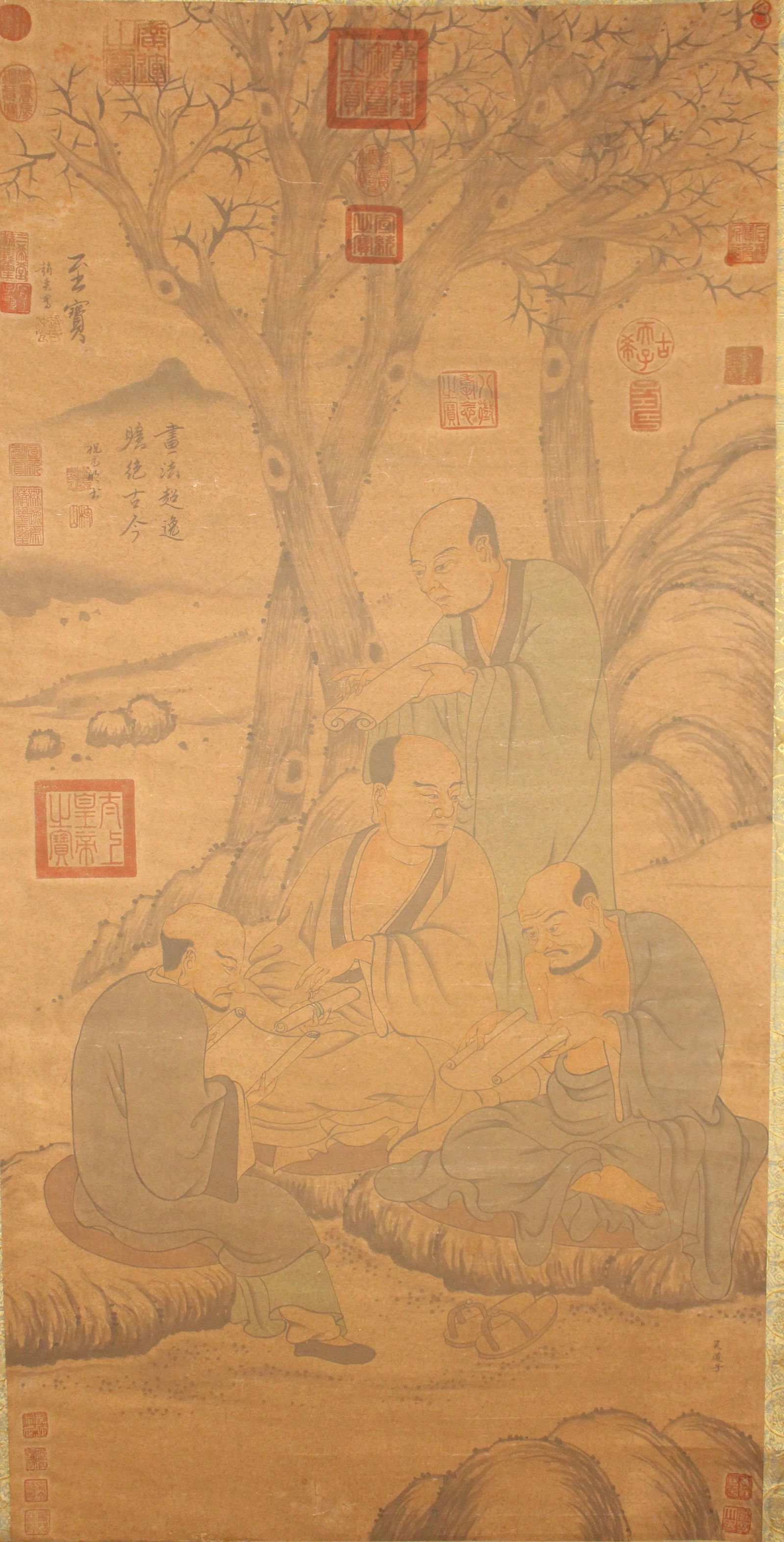 A Chinese Story-telling Poetry-framing Fortune Scroll (1 of 6)