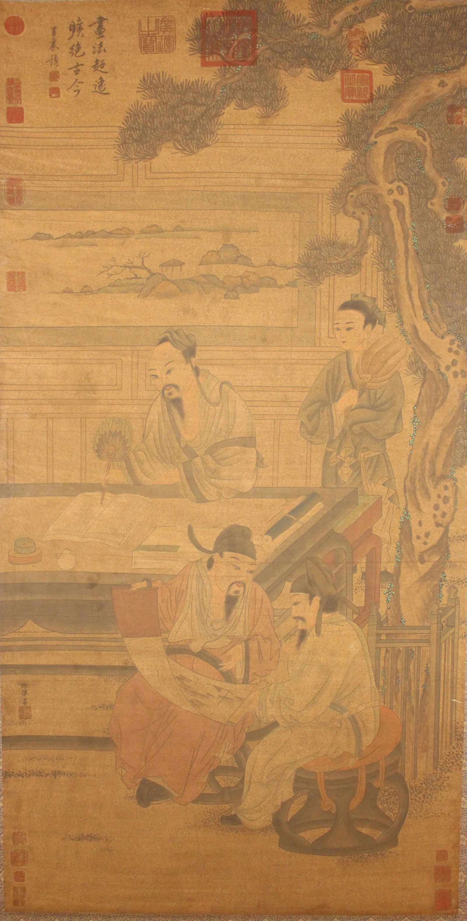 A Chinese Story-telling Poetry-framing Fortune Scroll (1 of 6)