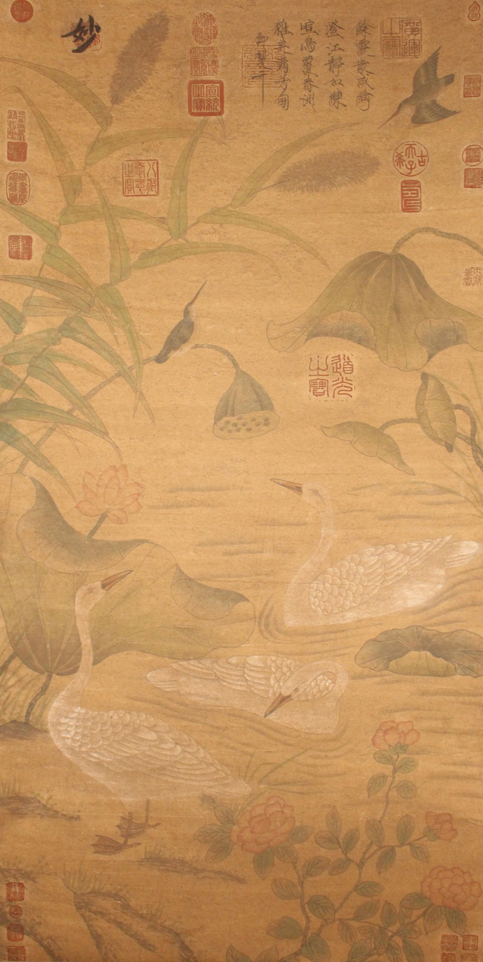 A Chinese Nature-sceen Poetry-framing Fortune Scroll (1 of 5)