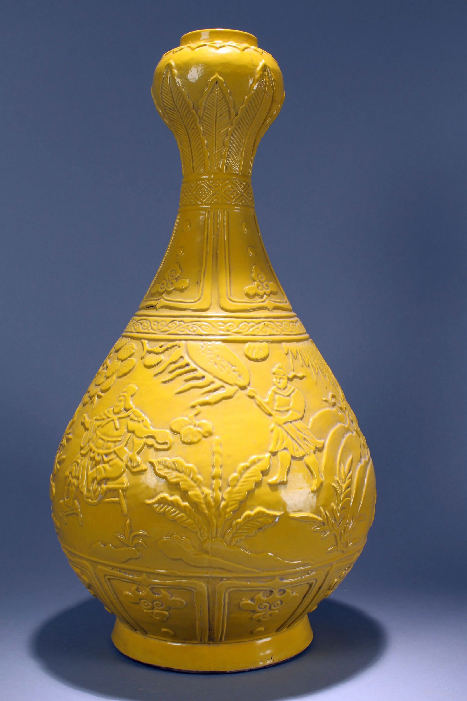 A Chinese Massive Yellow-coding Fortune Porcelain Vase (1 of 5)