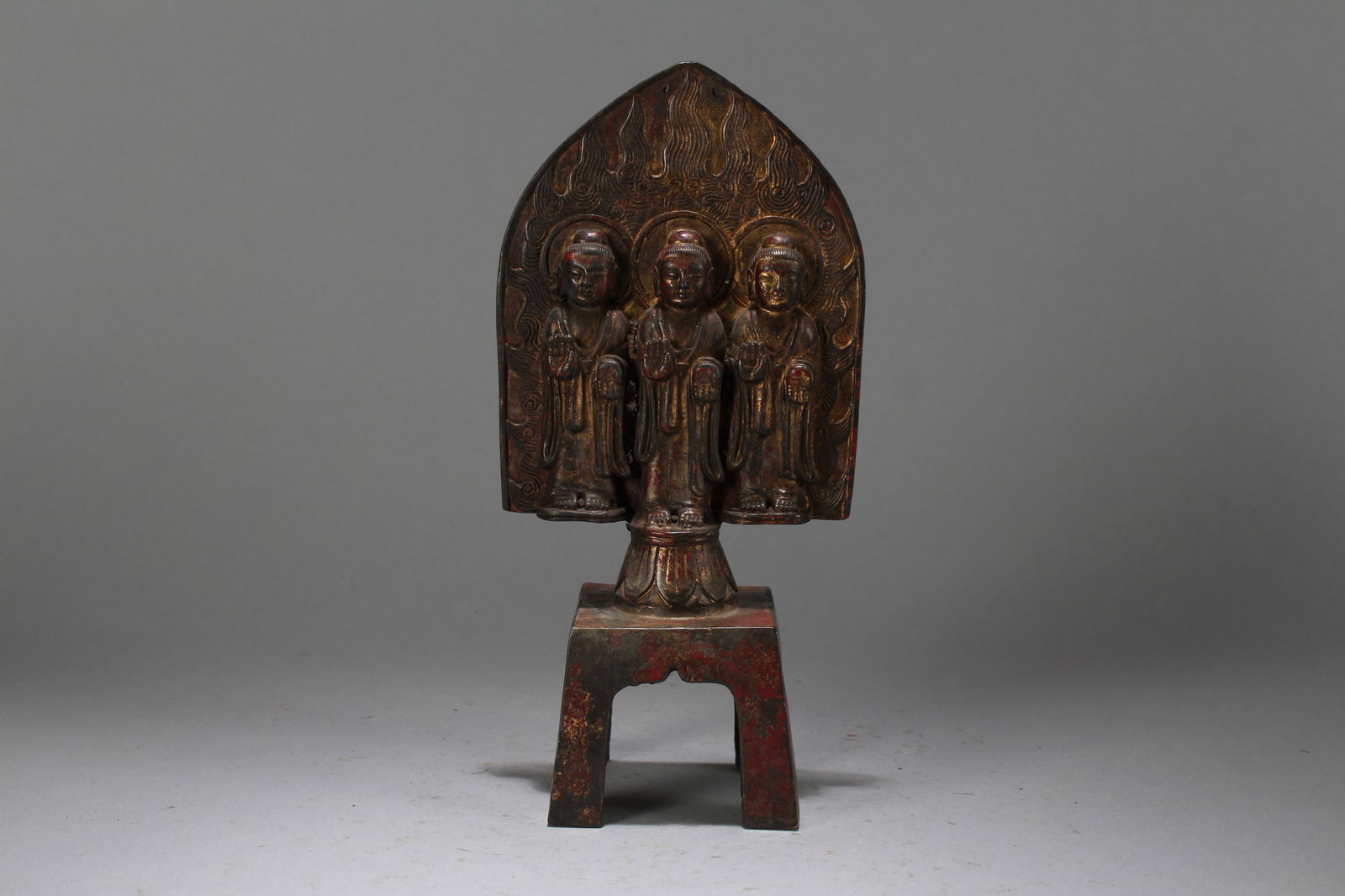 A Chinese Religious Fortune Buddha Statue: A Chinese Religious Fortune Buddha Statue. Height : 9.5 (inch). Width : 4.75 (inch). Length : 3.75 (inch).