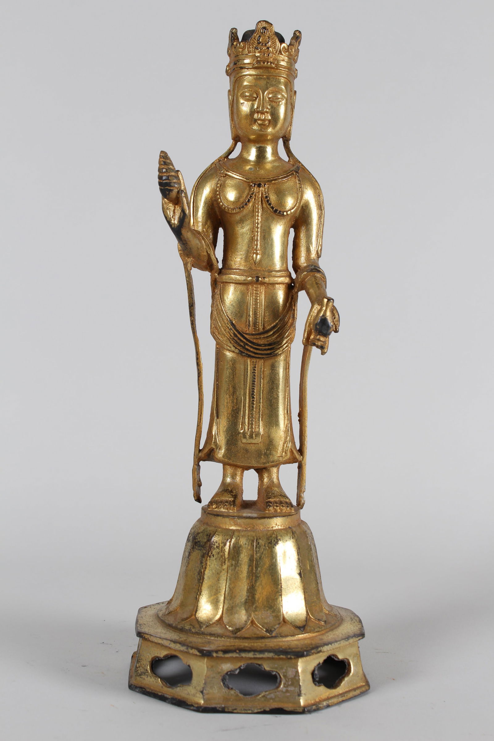 Chinese Gilt Religious Buddha Statue (1 of 5)
