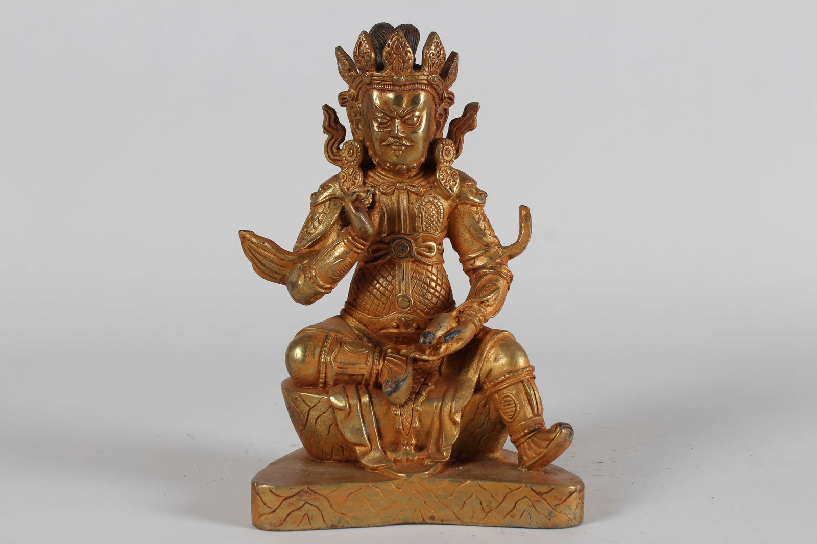 Chinese Vividly-detailed Fortune Gilt Buddha Statue (1 of 5)
