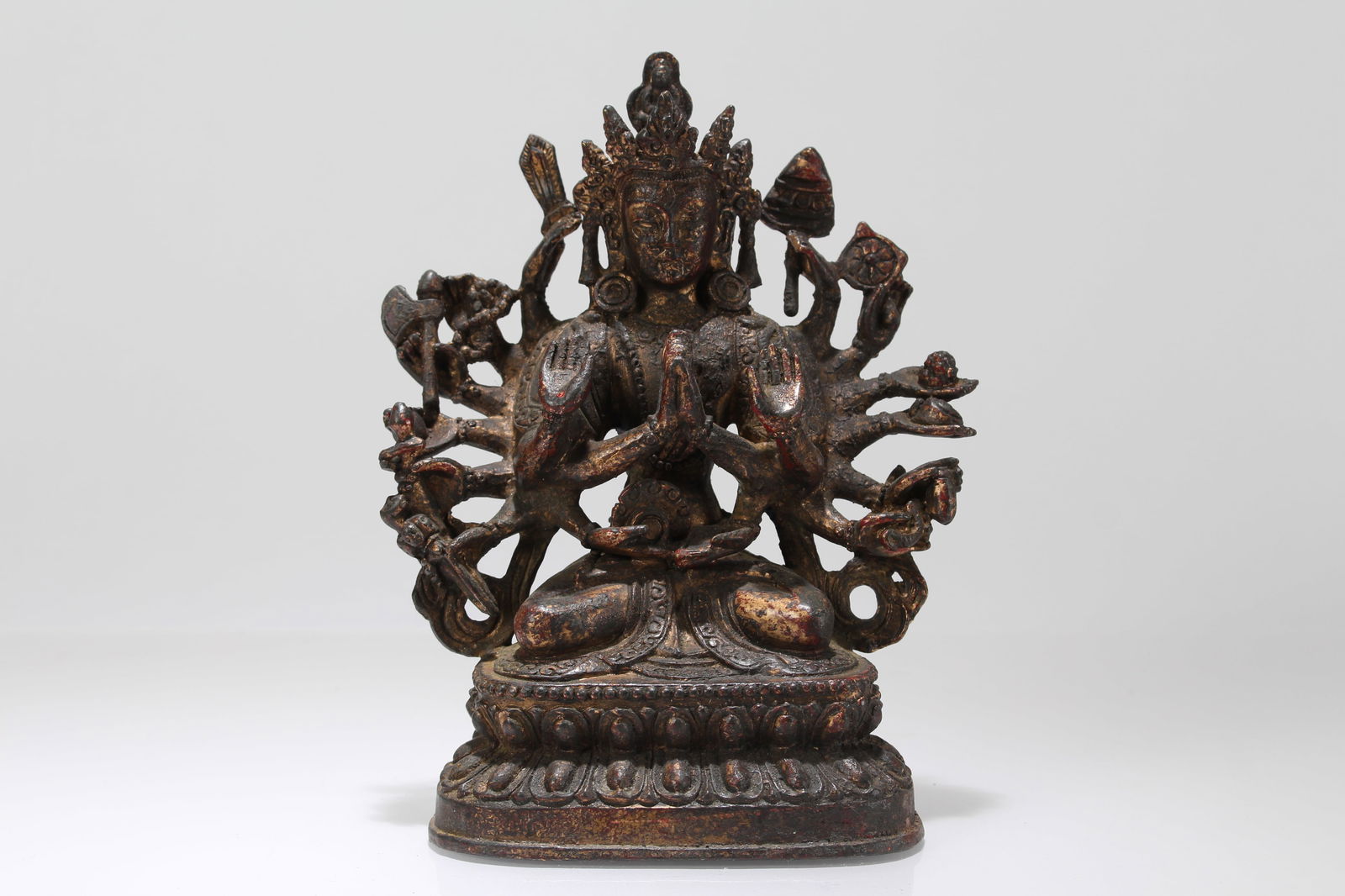 A Chinese Religious Fortune Multi-hand Buddha Statue (1 of 5)