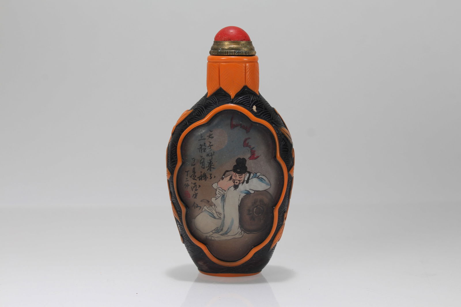 A Chinese Inner-painting Portrait Fortune Snuff Bottle: A Chinese Inner-painting Portrait Fortune Snuff Bottle . Height: 3.5 (inch).