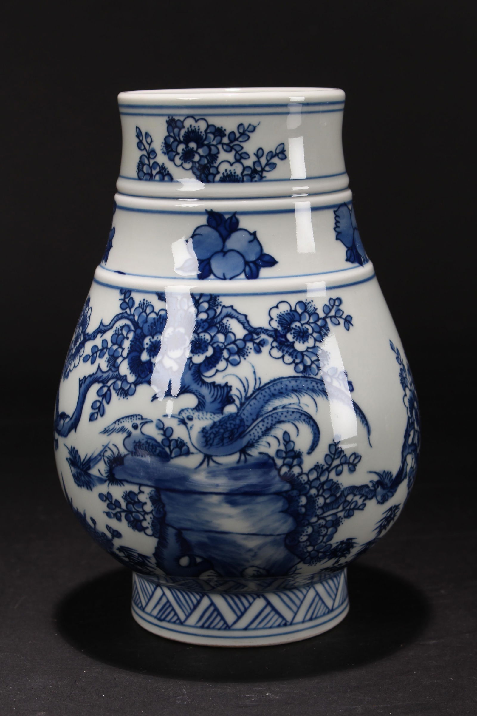 A Chinese Blue and White Porcelain Fortune Vase (1 of 4)