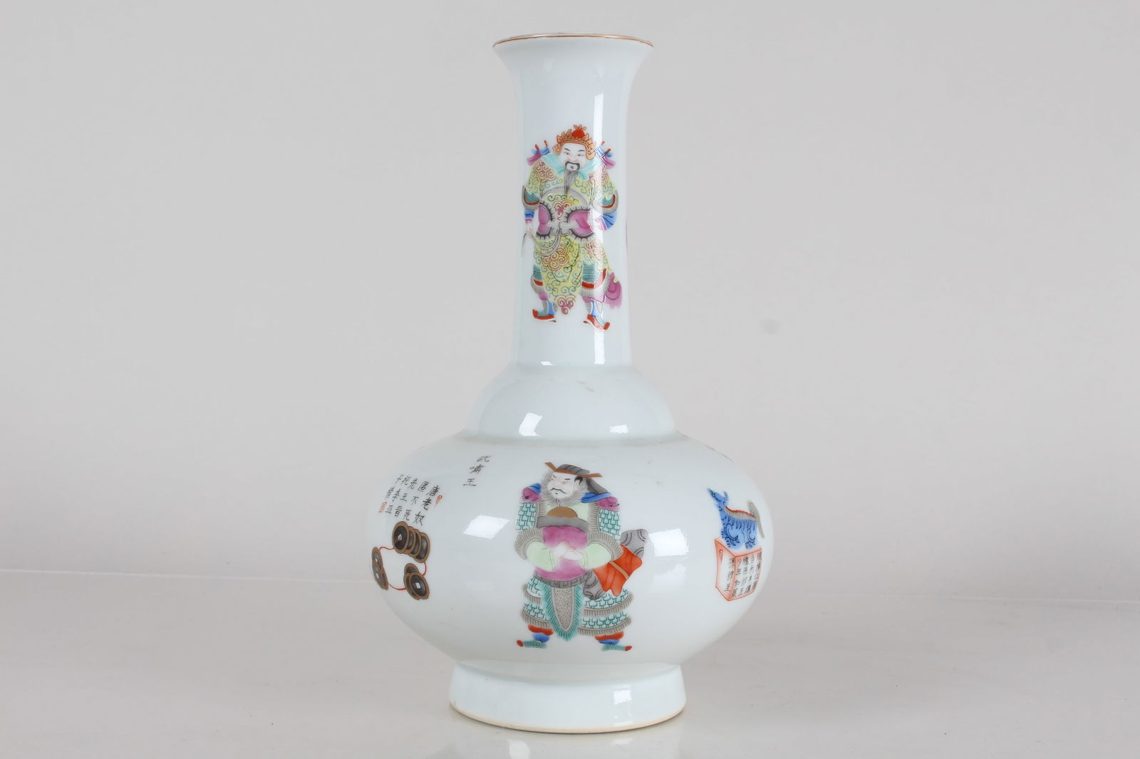 A Chinese Story-telling Poetry-framing Porcelain Fortune Vase: A Chinese Story-telling Poetry-framing Porcelain Fortune Vase . Height: 9.25 (inch).