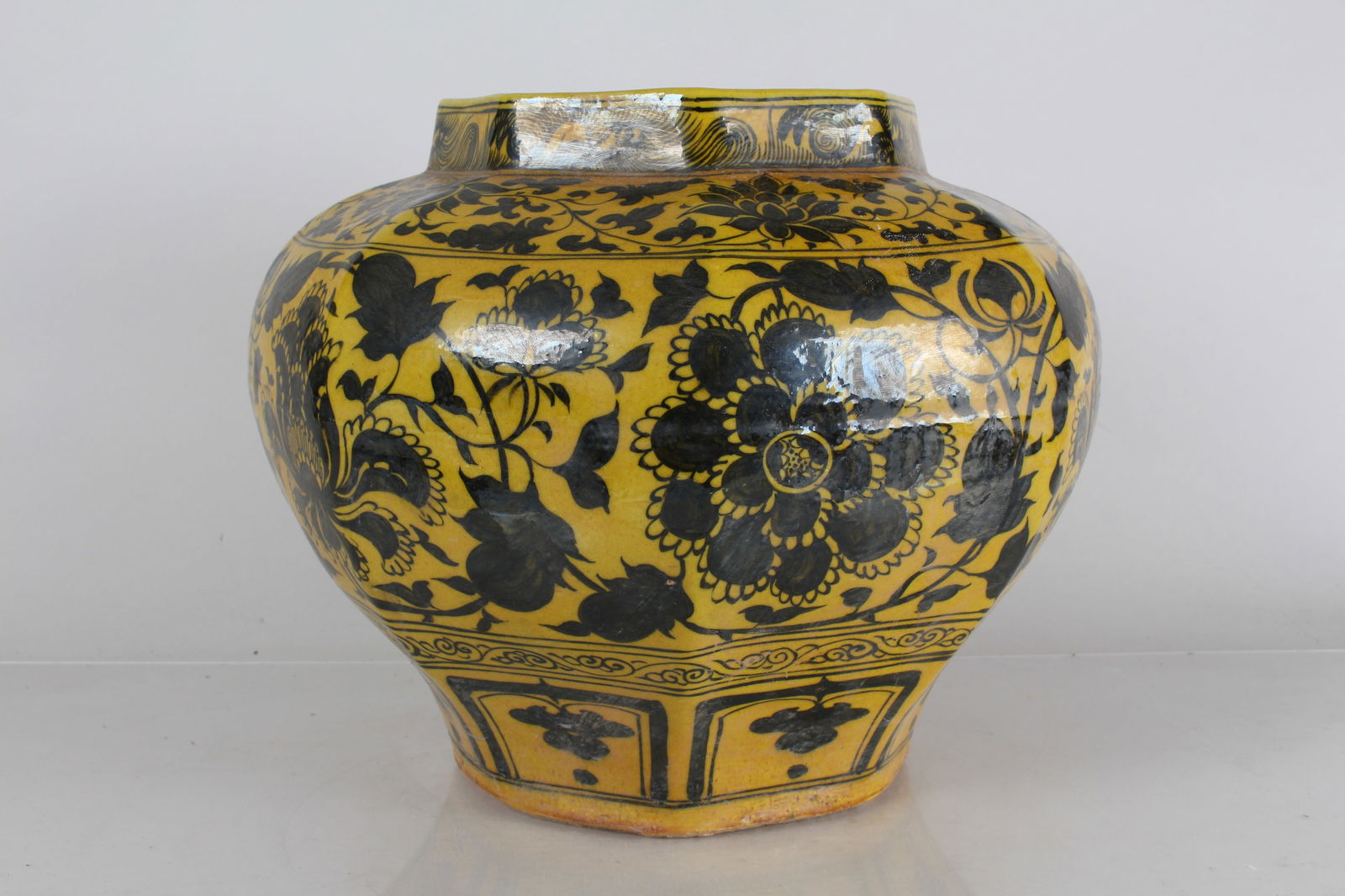 A Chinese Massive Yellow-coding Porcelain Fortune Vase (1 of 5)