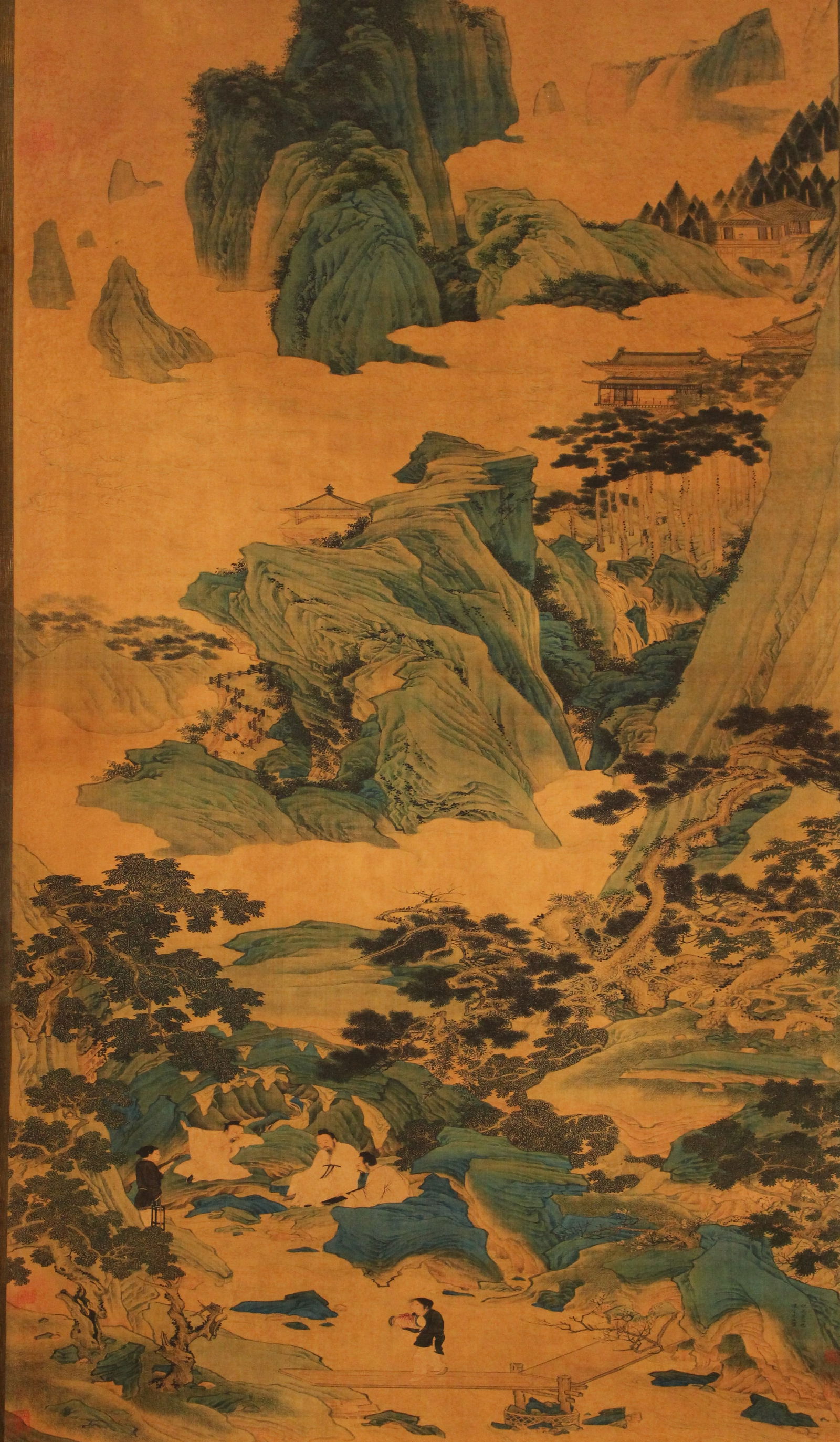 A Chinese Mountain-view Fortune Scroll (1 of 4)
