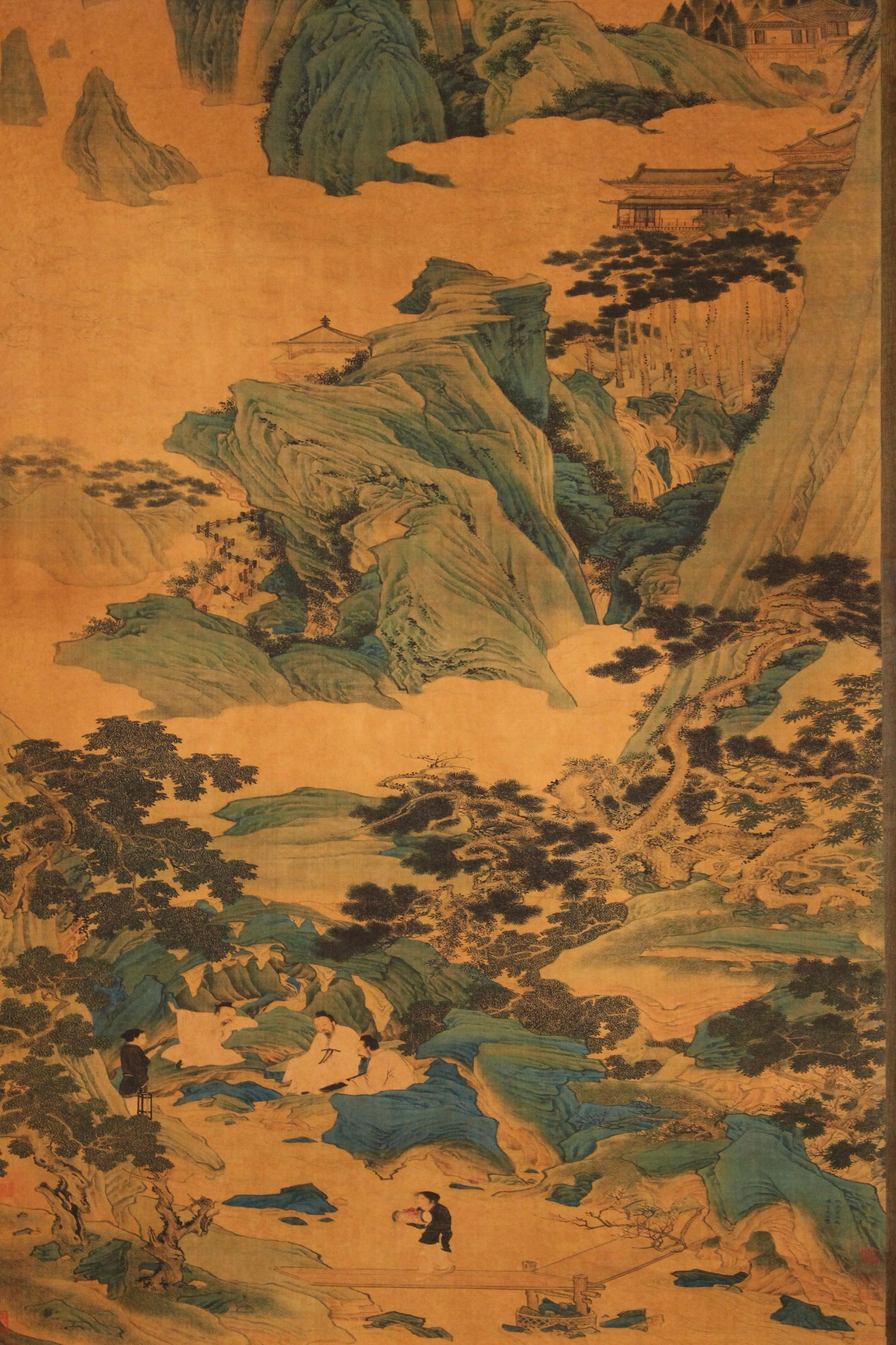 A Chinese Mountain-view Fortune Scroll - 2