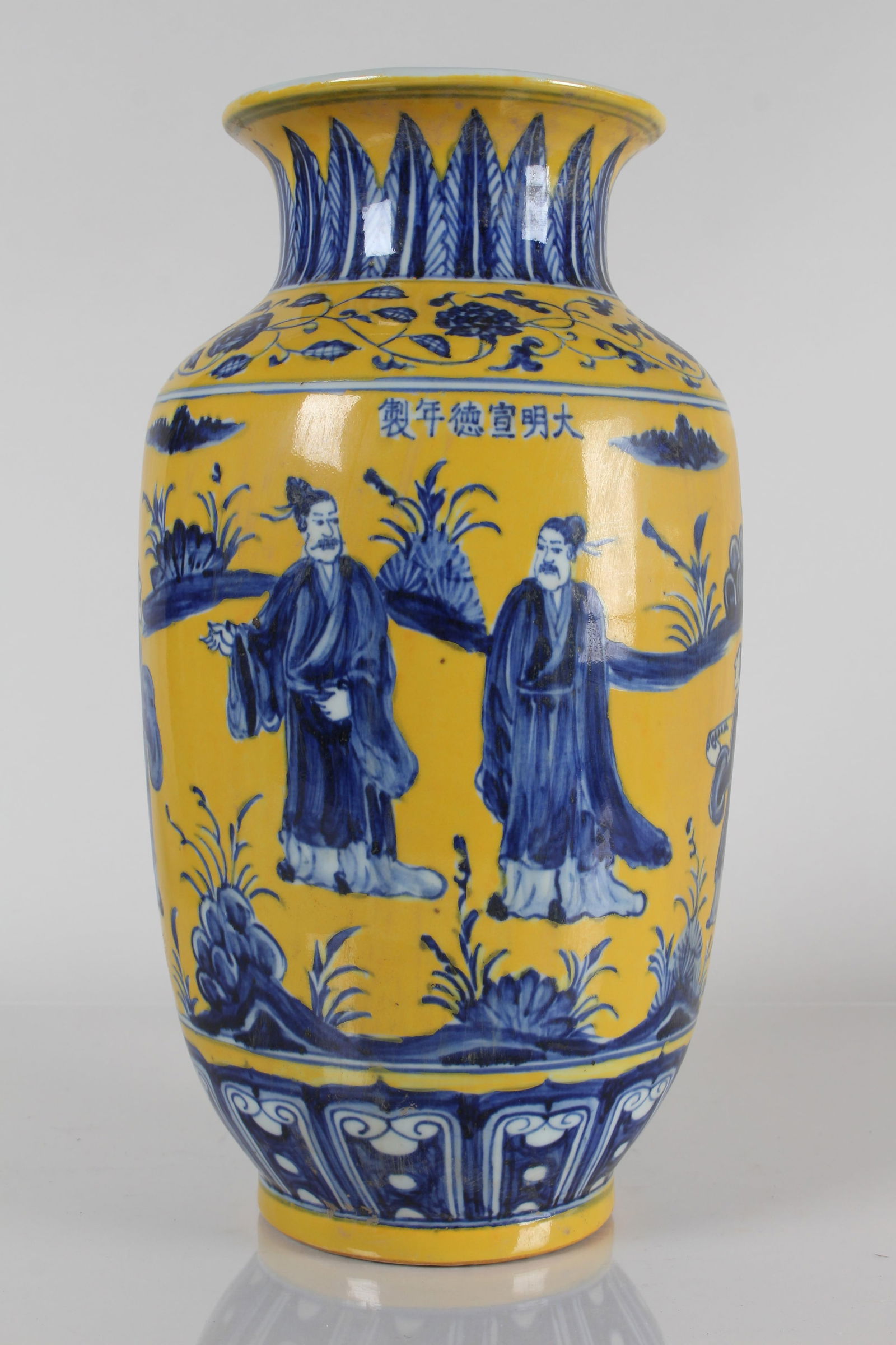 A Chinese Story-telling Porcelain Fortune Vase: A Chinese Story-telling Porcelain Fortune Vase . Height: 13.5 (inch).