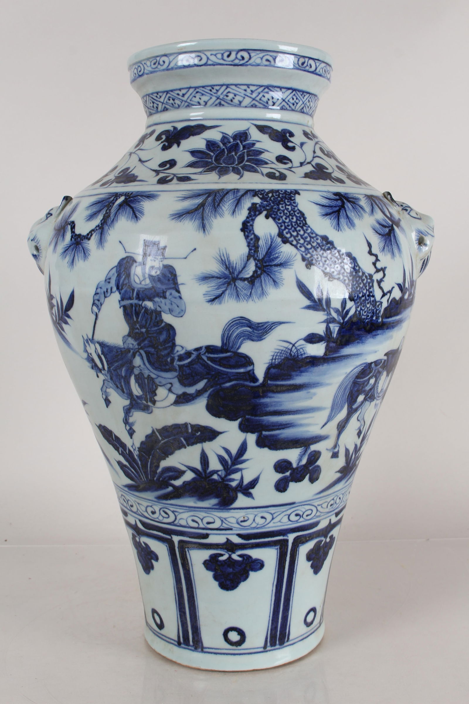 A Chinese Blue and White Story-telling Porcelain Fortune Vase (1 of 6)