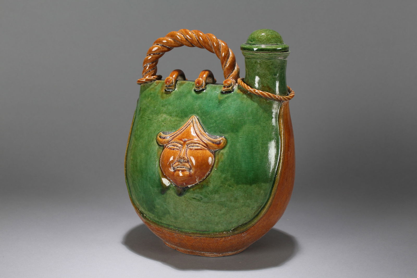 A Chinese Religious Anicent-framing Porcelain Fortune Vase: A Chinese Religious Anicent-framing Porcelain Fortune Vase. Height: 9.25 (inch). Width: 6.5 (inch). Length: 6 (inch).