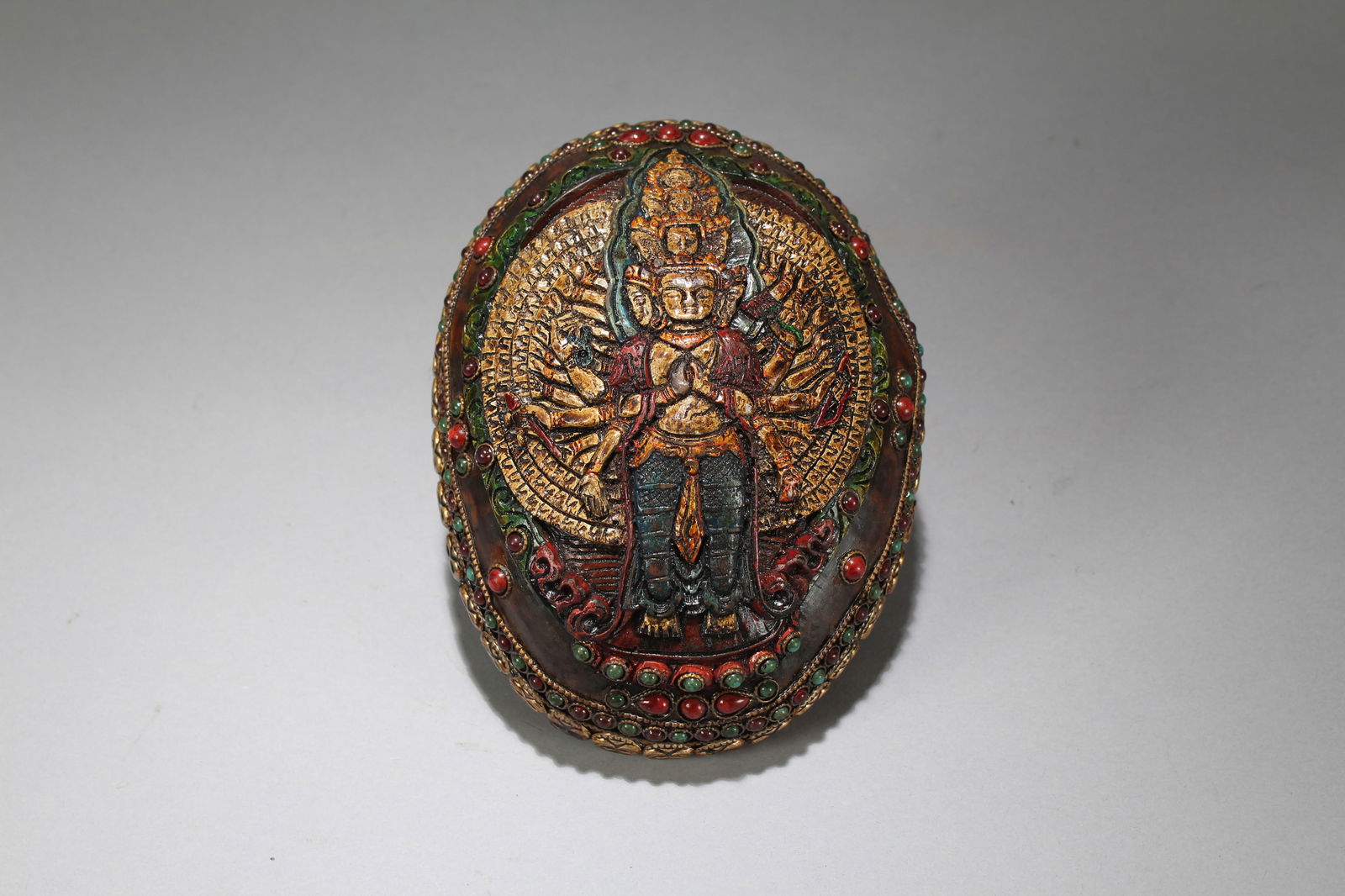 A A Chinese Jewelry-framing Religious Fortune Statue (1 of 5)