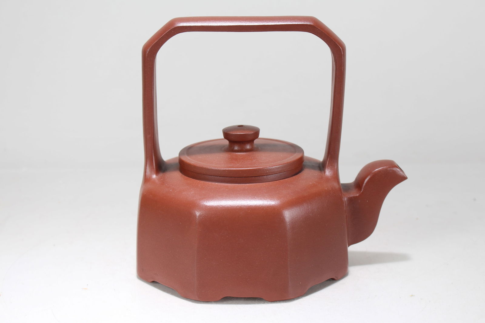 A Chinese Vividly-detailed High-handled Tea Pot (1 of 4)