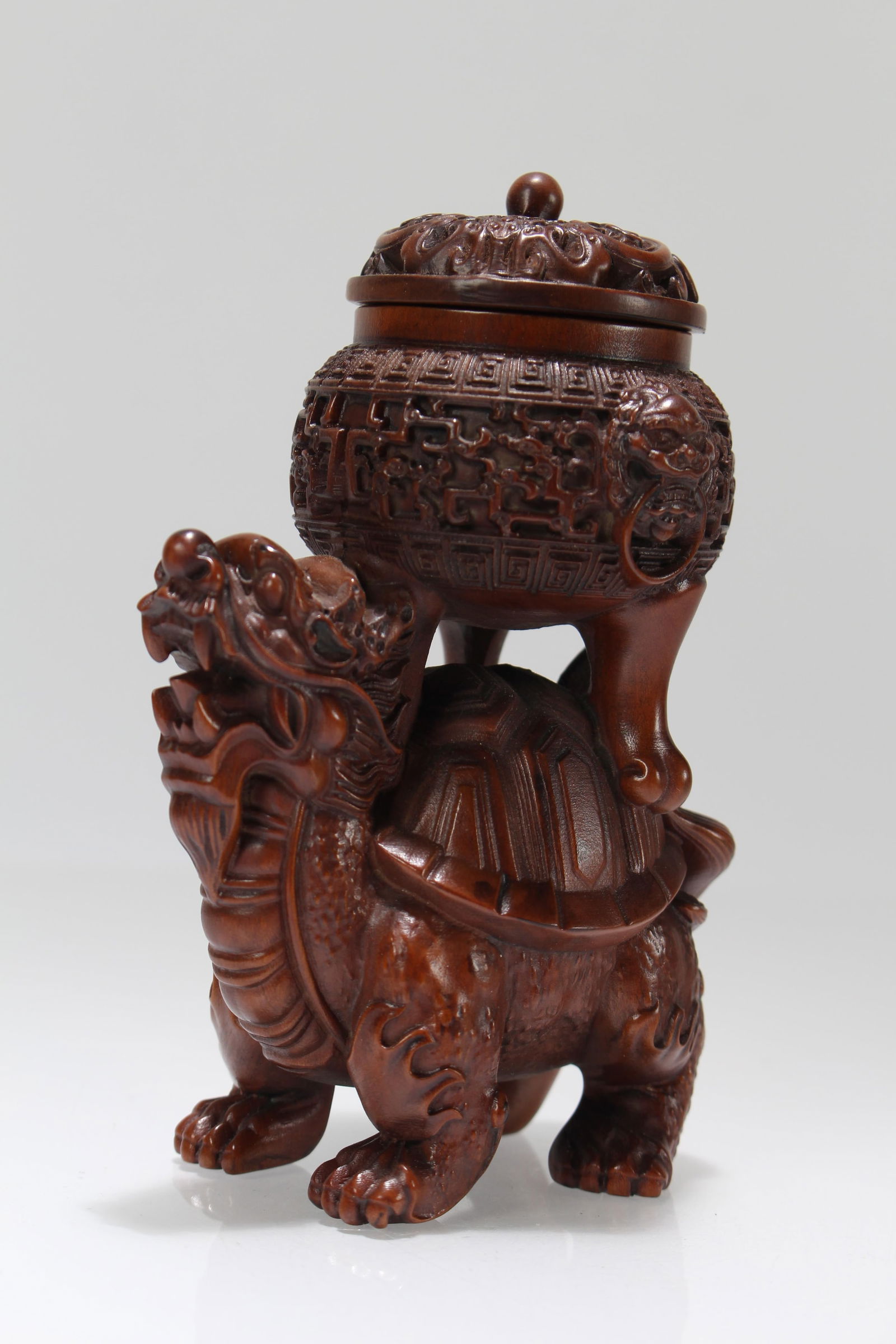 A Chinese Lidded Myth-beast Fortune Censer (1 of 5)
