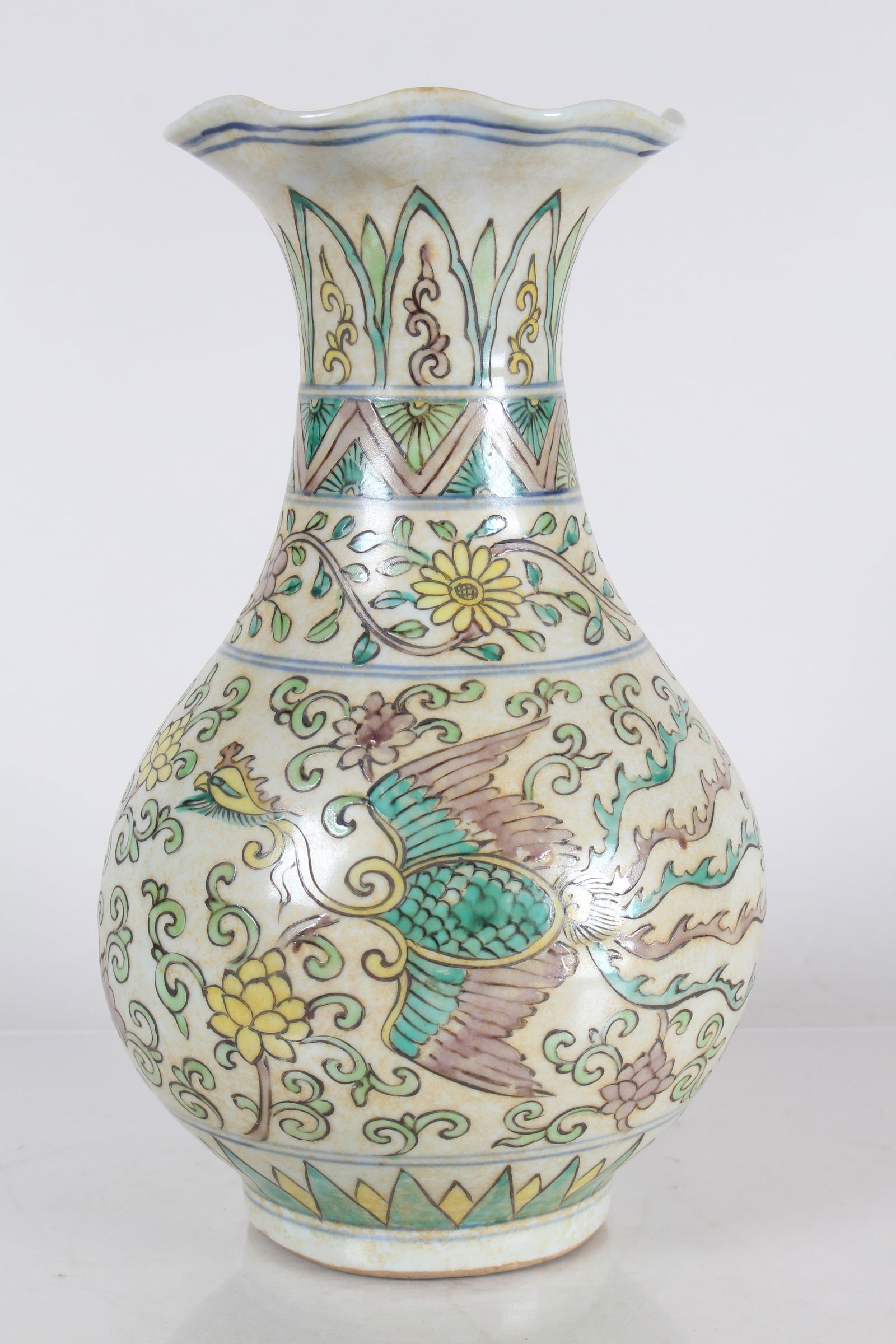 A Chinese Phoenix-fortune Porcelain Fortune Vase (1 of 5)