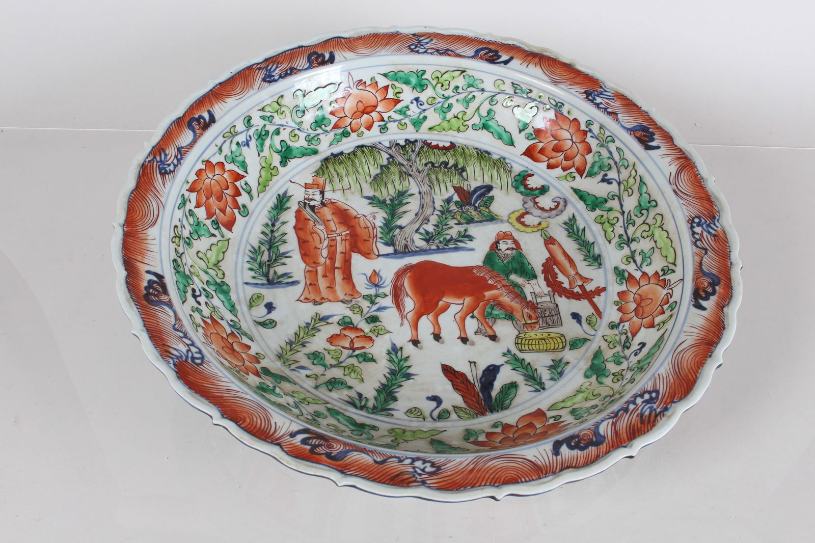 A Chinese Massive Story-telling Porcelain Fortune Plate (1 of 5)