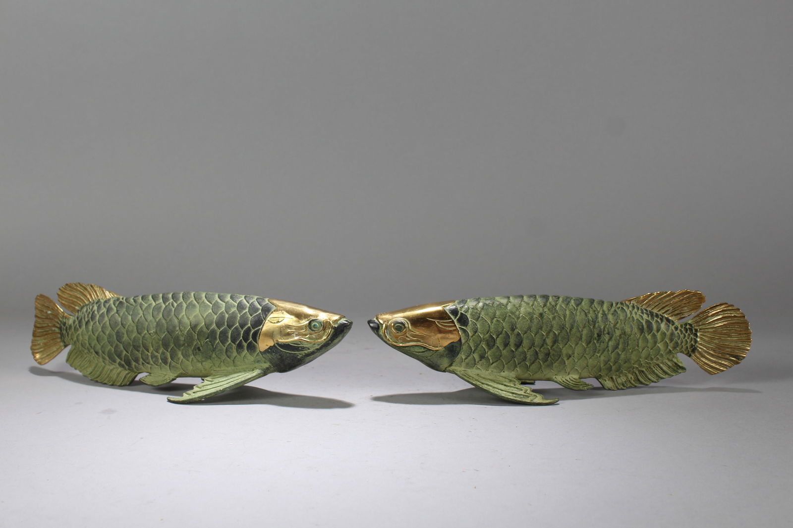 A Pair of Chinese Massive Vividly-detailed Fish Fortune Statues (1 of 8)
