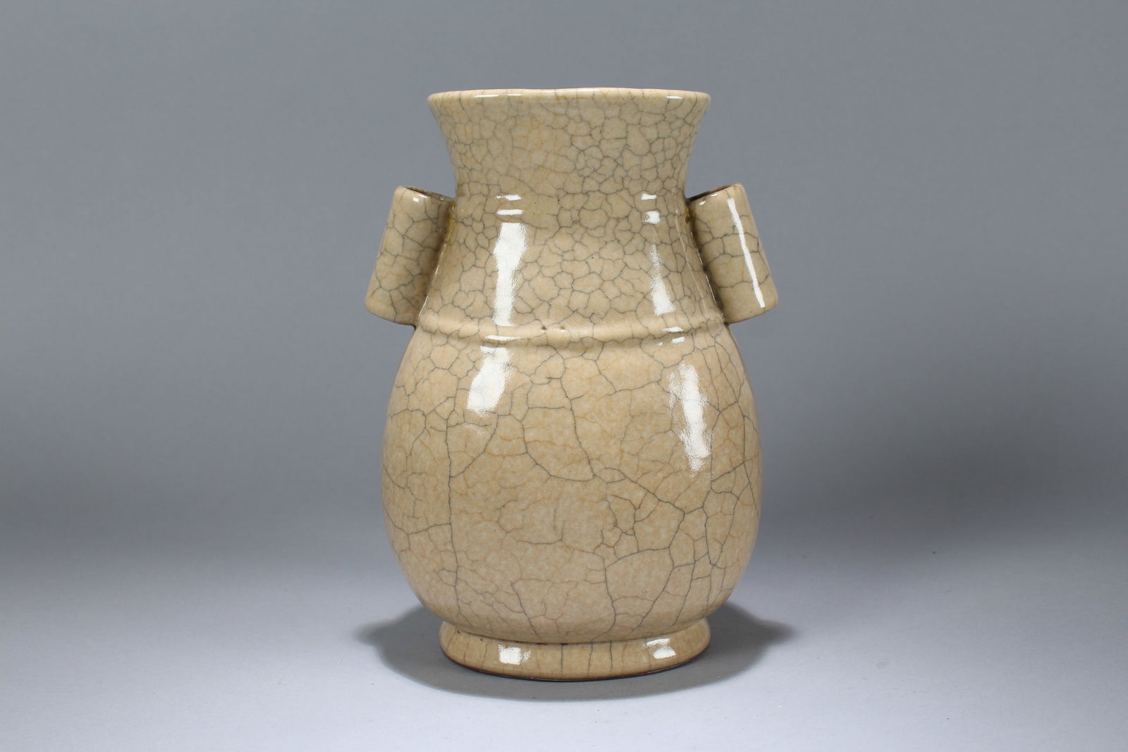 A Chinese Duo-handling Crack-fortune Porcelain Vase (1 of 5)