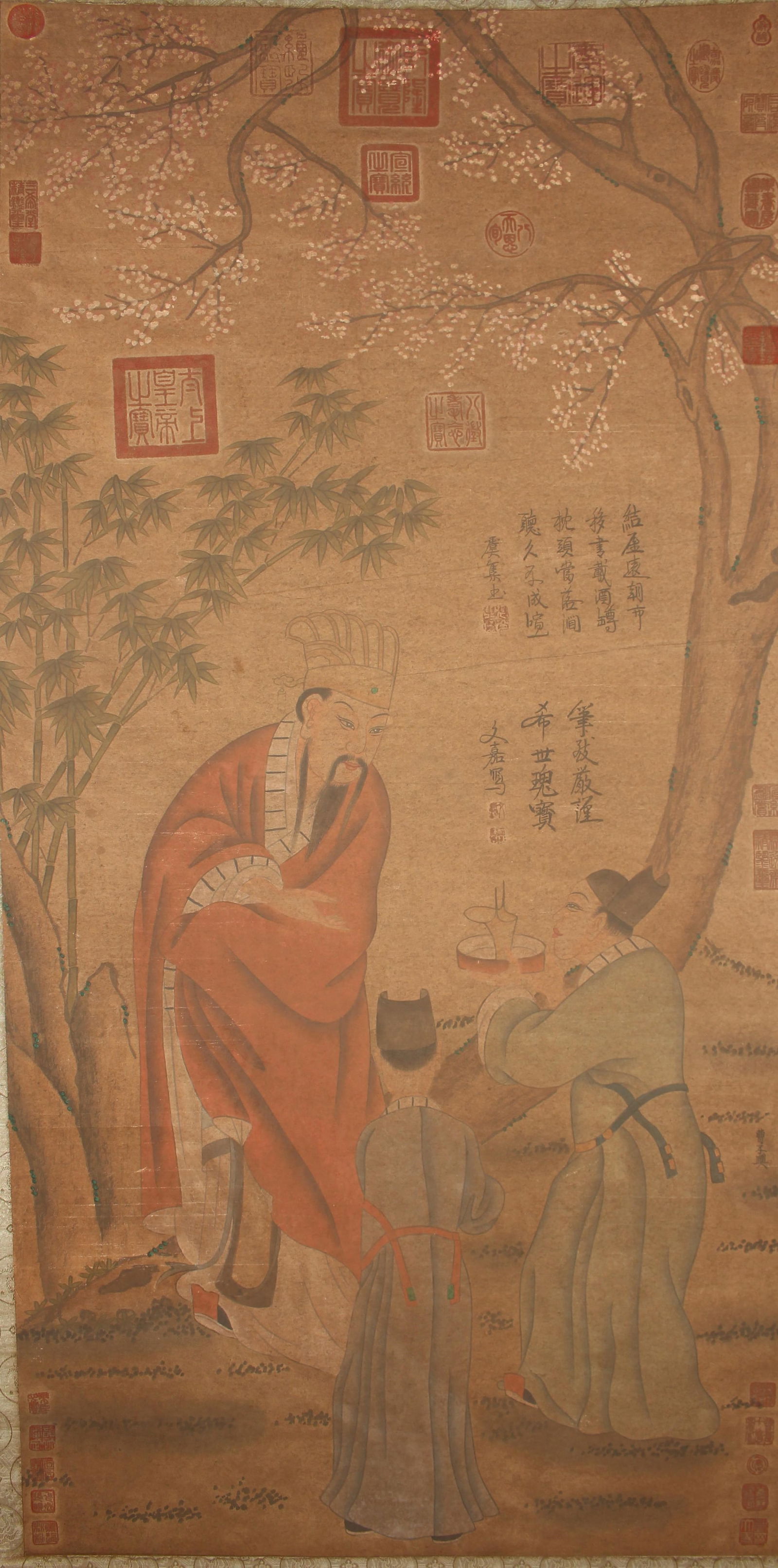A Chinese Story-telling Dragon-decorating Fortune Scroll (1 of 7)