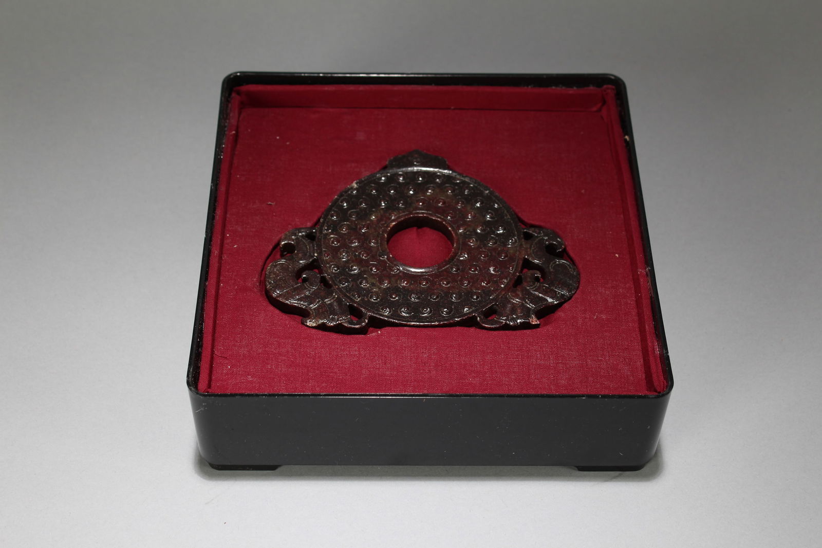 A Chinese Myth-beast Fortune Old-jade Pendant: A Chinese Myth-beast Fortune Old-jade Pendant. Width : 5 (inch). Length : 3.75 (inch).