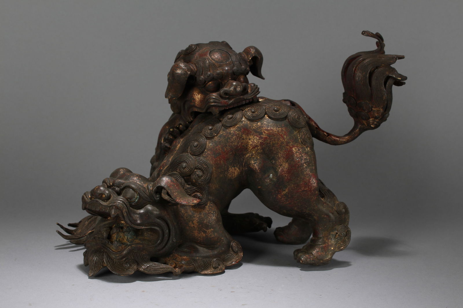 A Chinese Vividly-detailed Myth-beast Fortune Statue: A Chinese Vividly-detailed Myth-beast Fortune Statue. Height: 8.25 (inch). Length: 13.25 (inch). Width: 10 (inch).