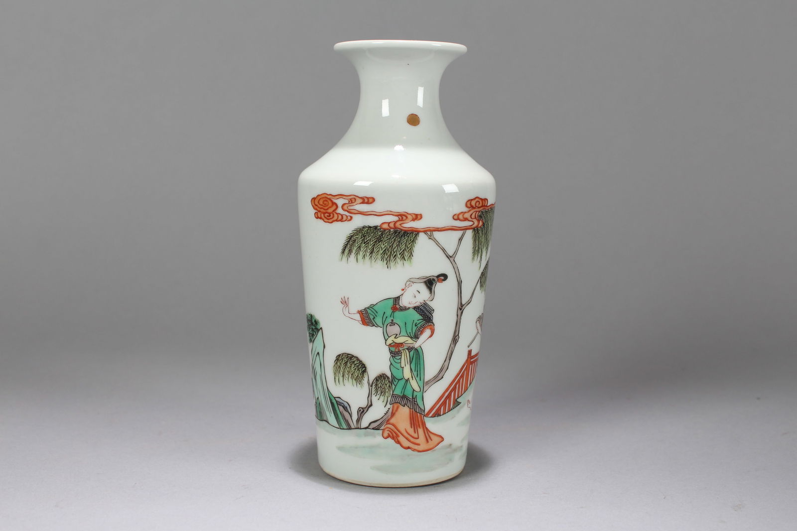 A Chinese Story-telling Porcelain Fortune Vase: A Chinese Story-telling Porcelain Fortune Vase. Height: 10.75 (inch). Width: 6.5 (inch).
