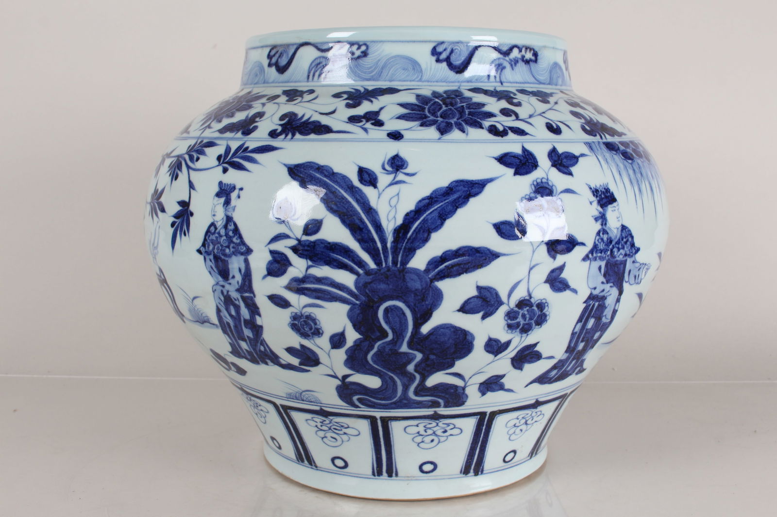 A Chinese Story-telling Blue and White Porcelain Fortune Vase: A Chinese Story-telling Blue and White Porcelain Fortune Vase . Height: 11.25 (inch).