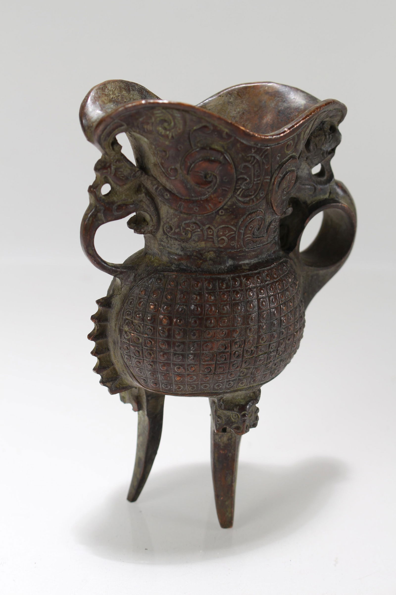 A Chinese Tri-podded Fortune Cup - 3