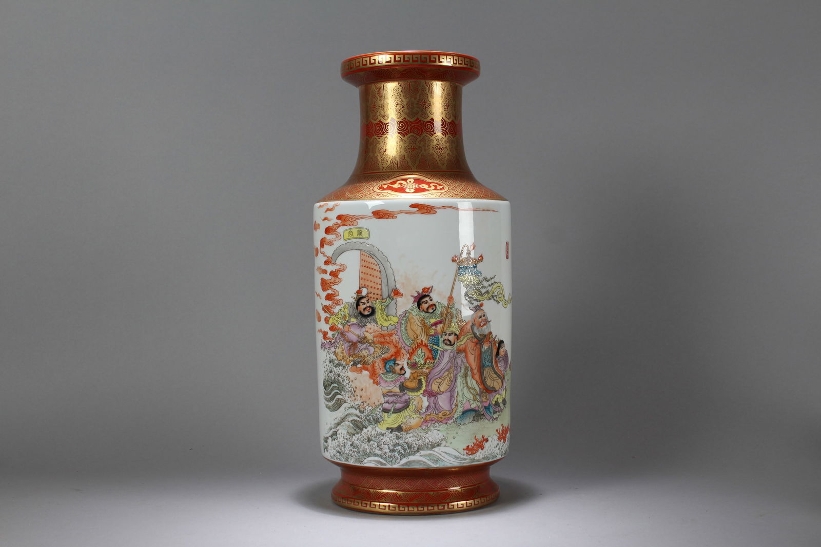 A Chinese Story-telling Vividly-detailed Porcelain Fortune Vase: A Chinese Story-telling Vividly-detailed Porcelain Fortune Vase. Height: 17.5 (inch). Opening Diameter: 8 (inch)