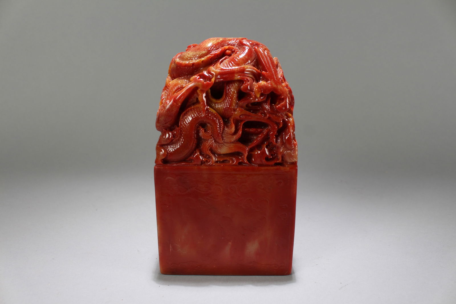 A Chinese Square-based Fortune Soapstone Seal - 4
