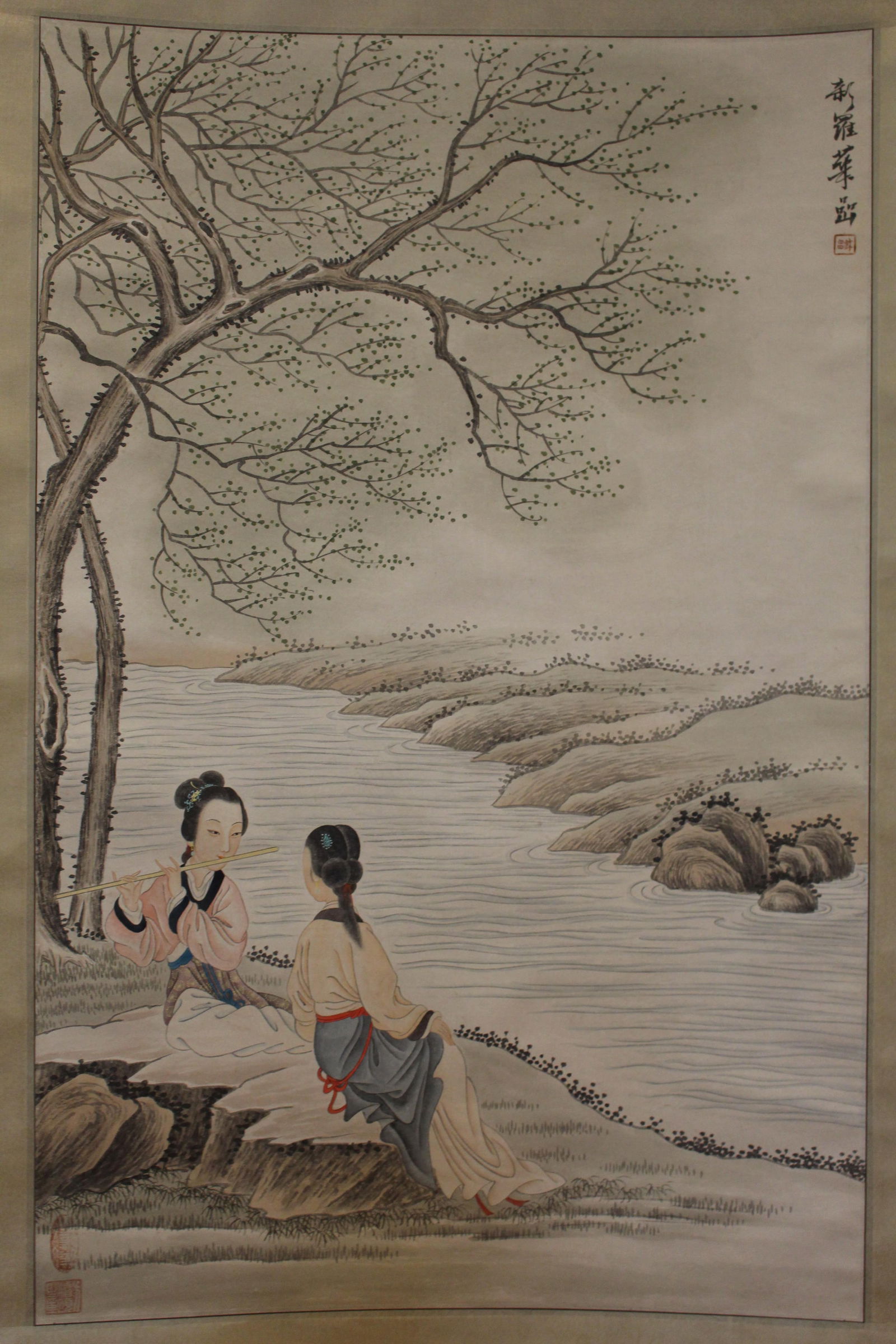 A Chinese Lady-portrait Detailed Fortune Scroll (1 of 6)