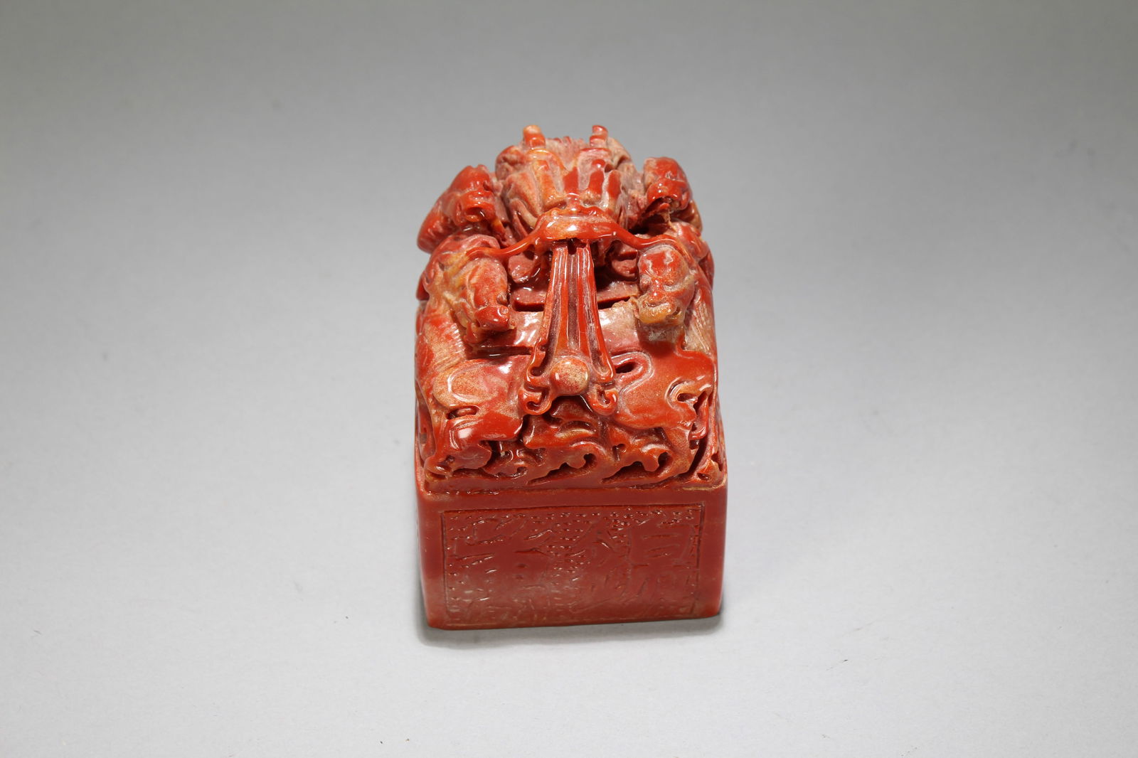 A Chinese Square-based Fortune Soapstone Seal - 2