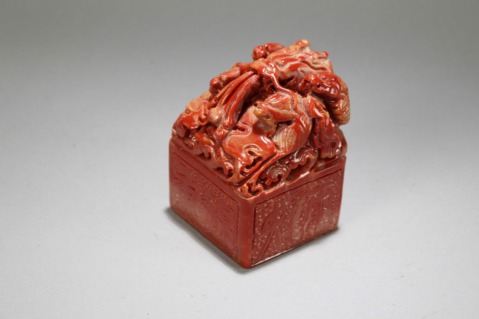 A Chinese Square-based Fortune Soapstone Seal - 3
