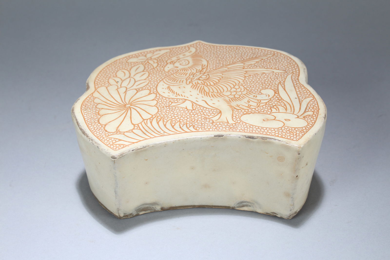 A Chinese Religious Porcelain Fortune Pillow Stand (1 of 4)