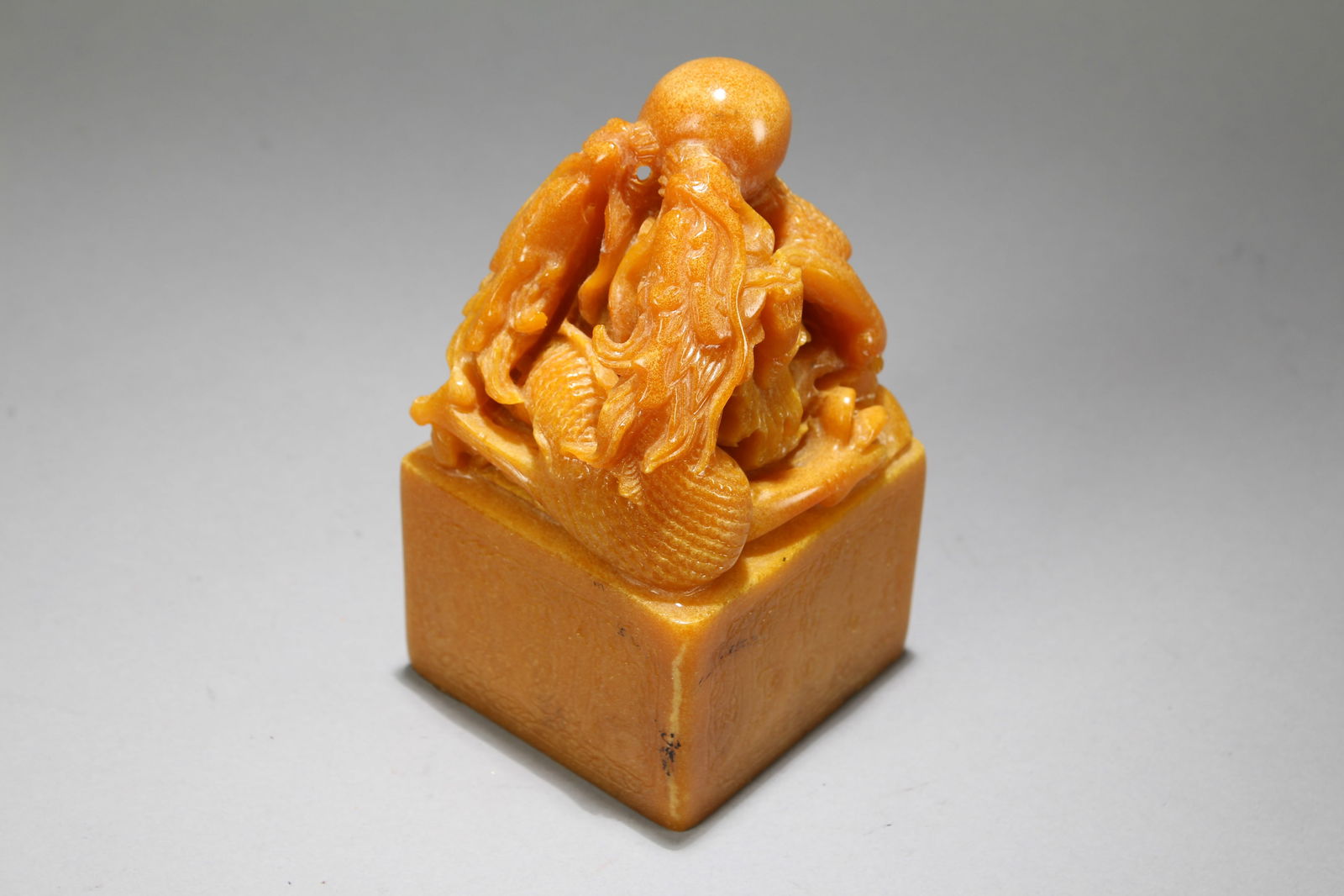 A Chinese Square-based Fortune Soapstone Seal - 4
