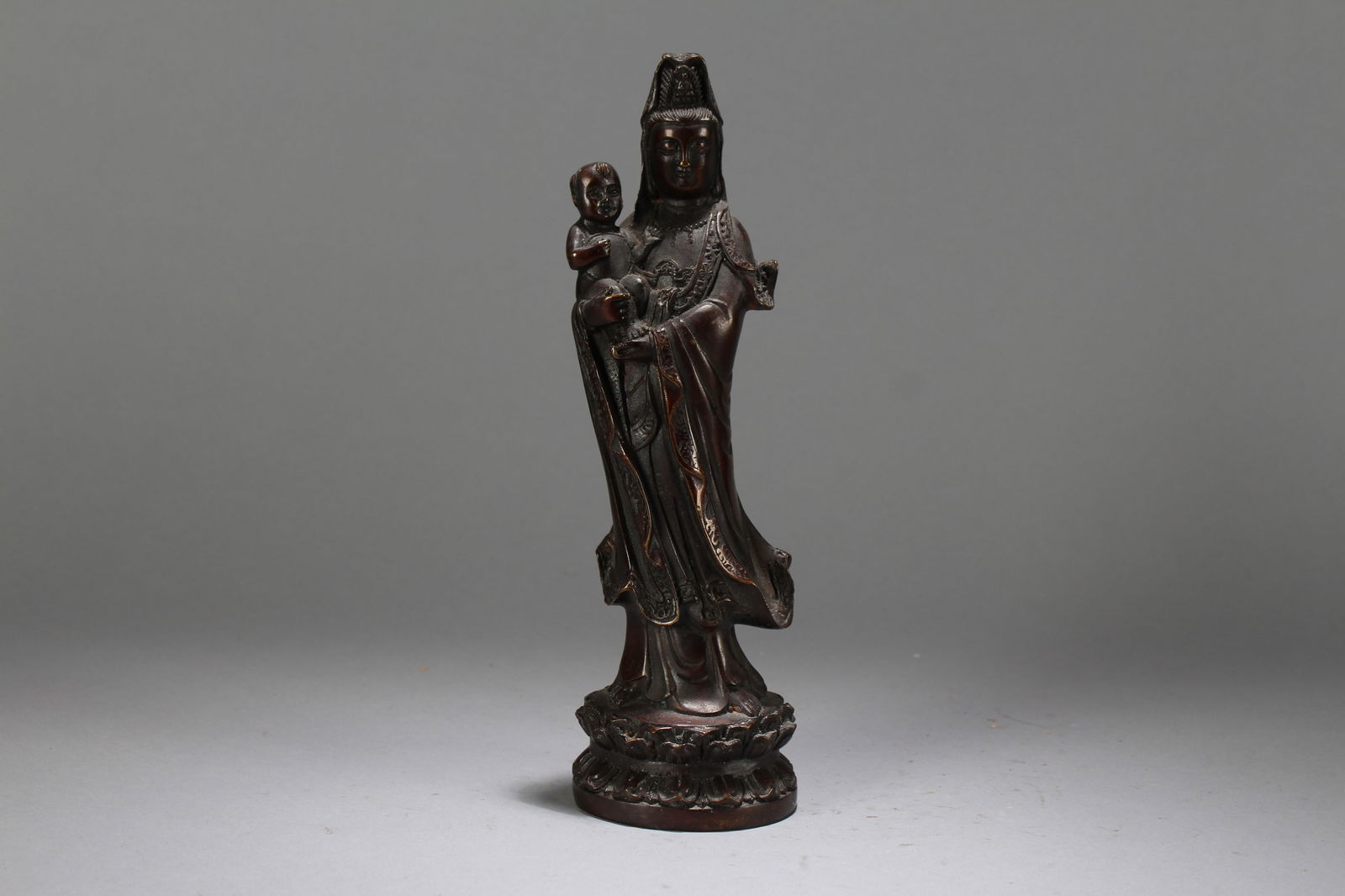 A Chinese Religious Fortune Buddha Statue: A Chinese Religious Fortune Buddha Statue. Height: 9.5 (inch). Length: 3 (inch). Width: 2.65 (inch).