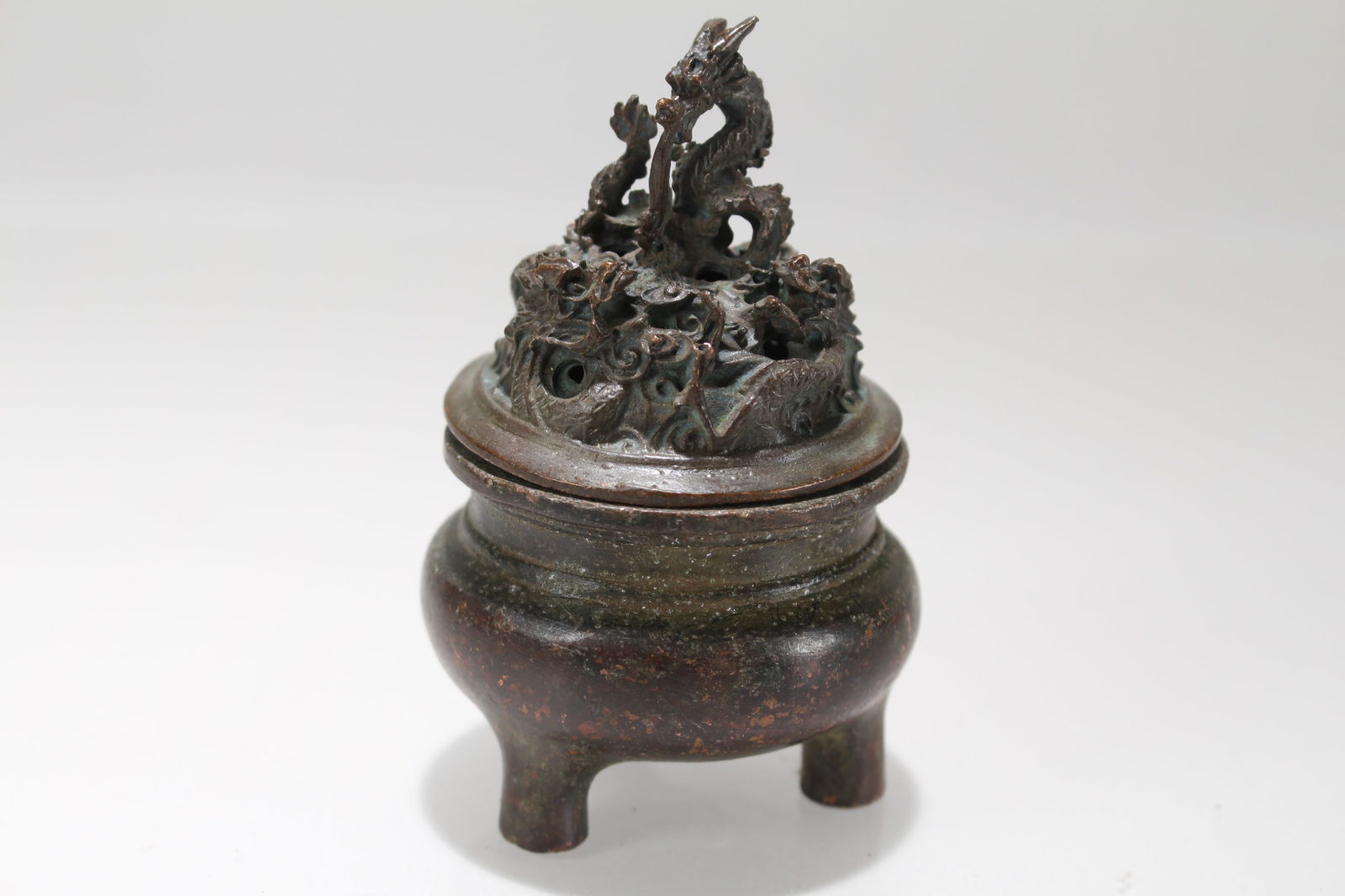 A Chinese Tri-podded Fortune Censer: A Chinese Tri-podded Fortune Censer. Height: 3.25 (inch). Opening Diamater: 2 (inch).