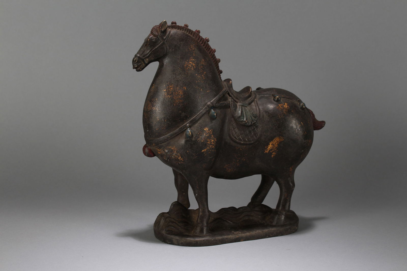 A Chinese Religious Horse-portrait Fortune Statue (1 of 4)