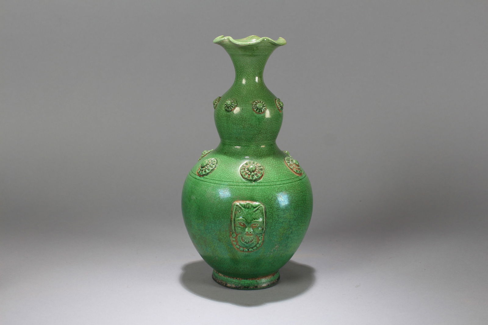 A Chinese Green-coding Porcelain Fortune Vase: A Chinese Green-coding Porcelain Fortune Vase. Height: 10.5 (inch). Opening Diameter: 5 (inch)