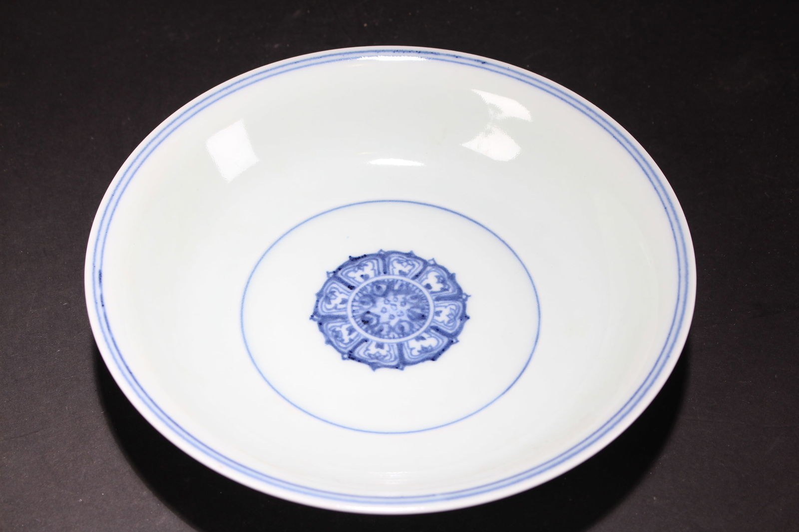 A Chinese Anicent-framing Porcelain Fortune Plate: A Chinese Anicent-framing Porcelain Fortune Plate. Height: 1.5 (inch). Opening Diameter: 8 (inch)