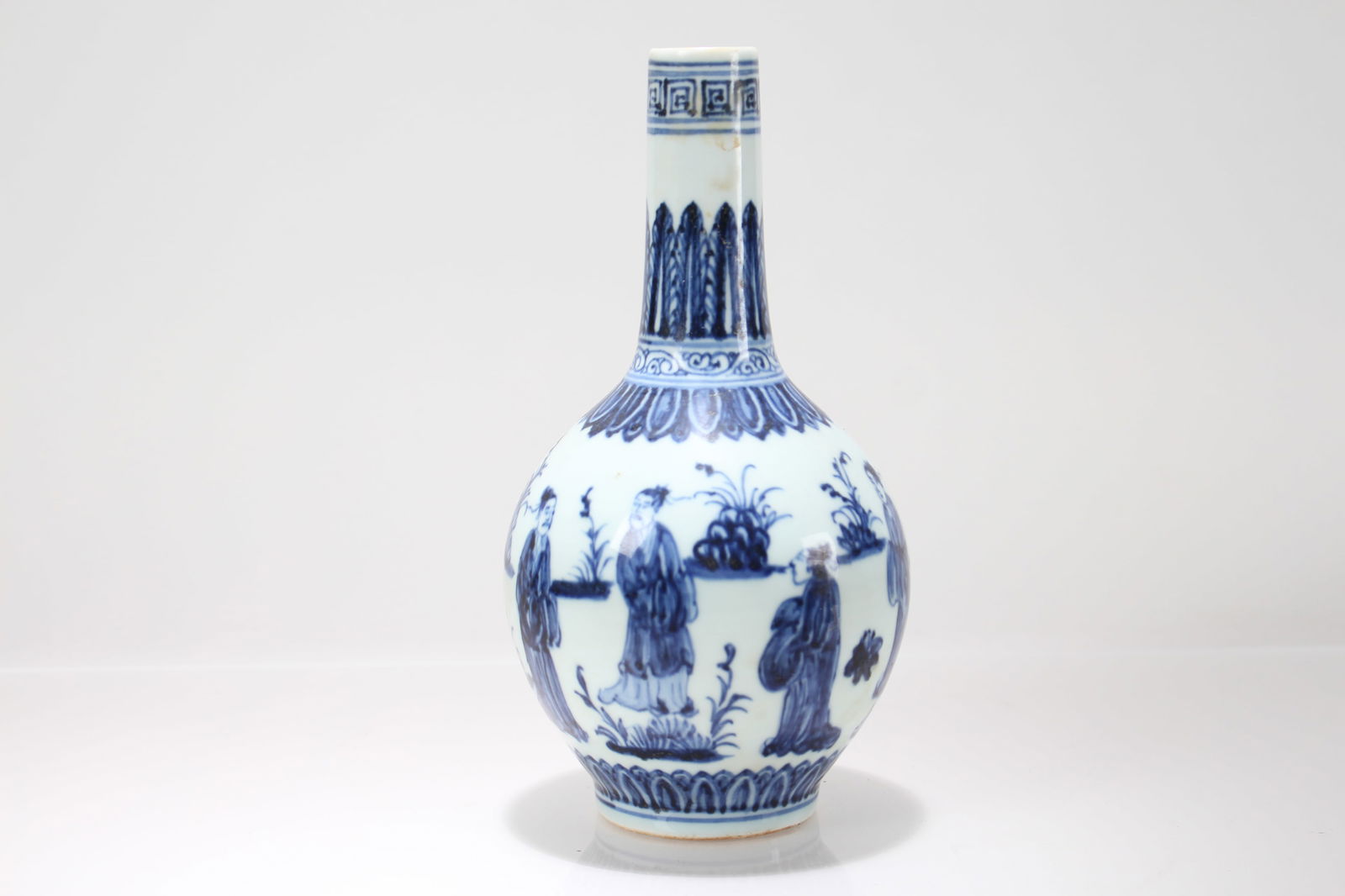 A Chinese Blue and White Porcelain Story-telling Vase (1 of 4)