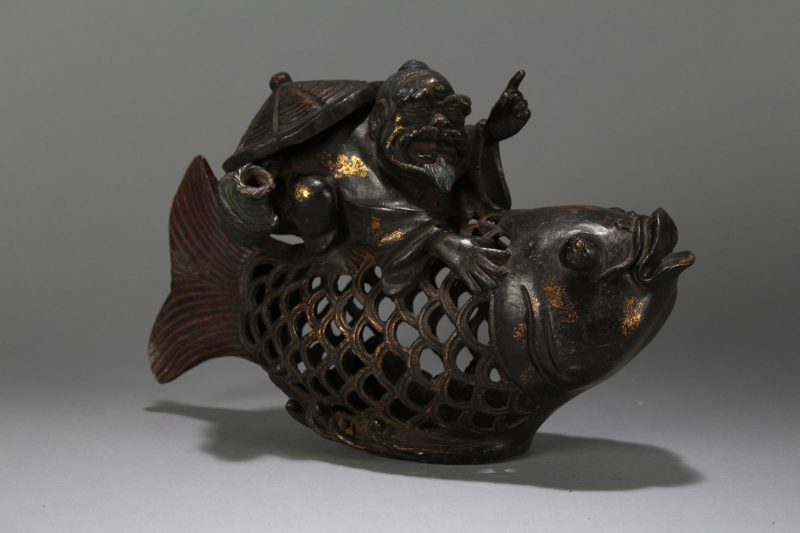 A Chinese Religious Story-telling Fortune Statue: A Chinese Religious Story-telling Fortune Statue. Height : 6.5 (inch). Width : 10 (inch). Length : 3 (inch).